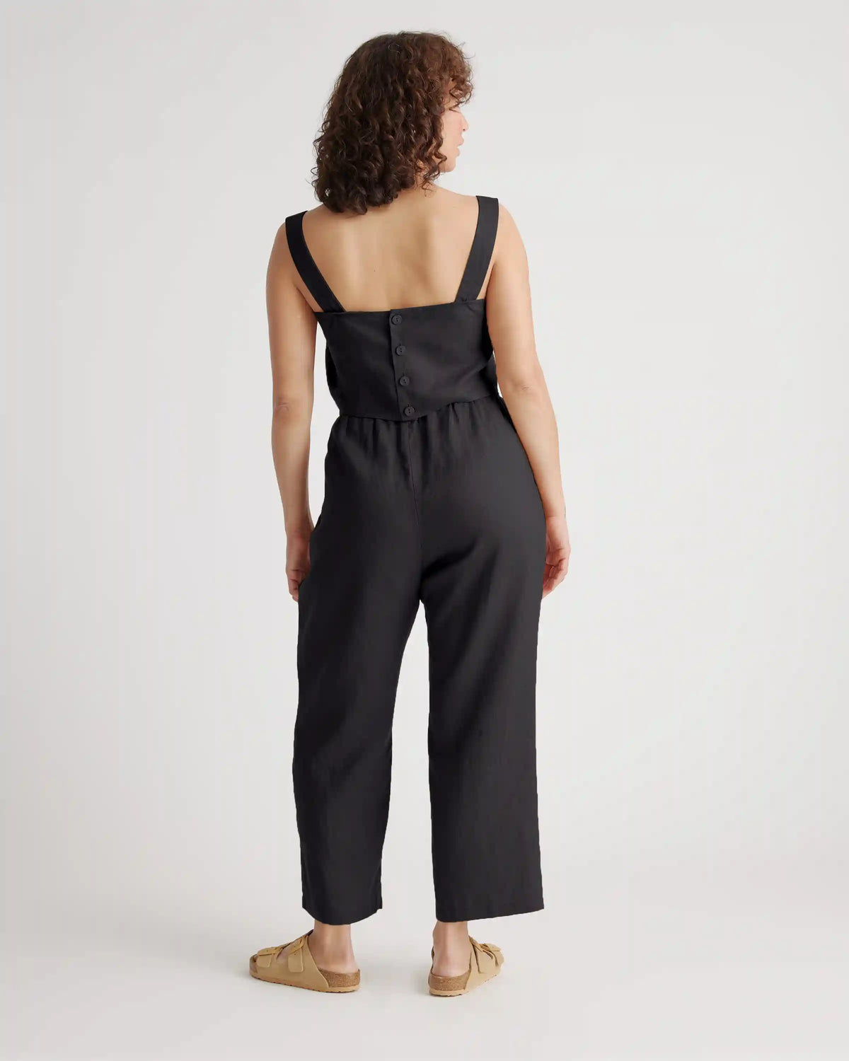 100% European Linen Tapered Ankle Pants