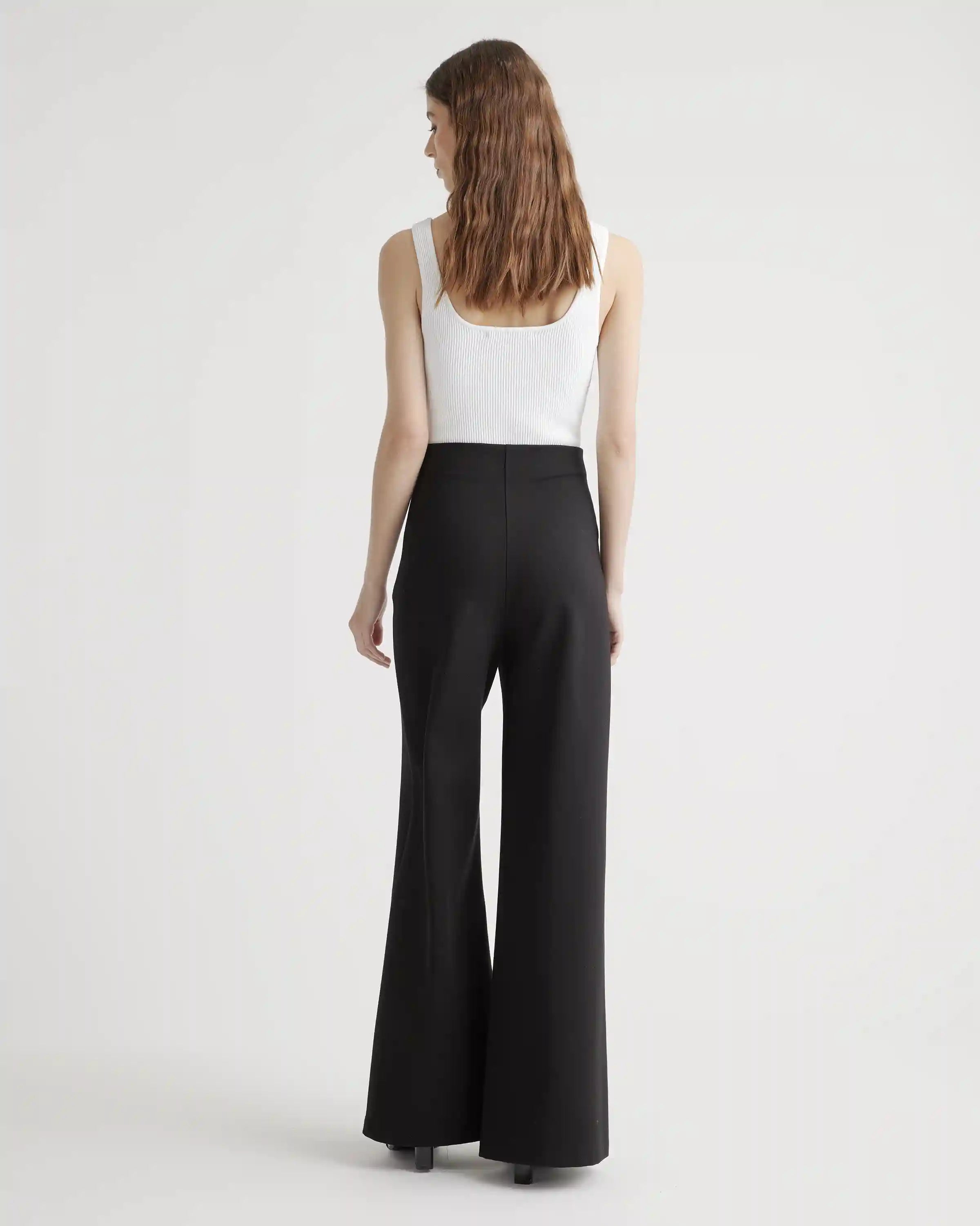 Ultra-Stretch Ponte Super Wide Leg Pants