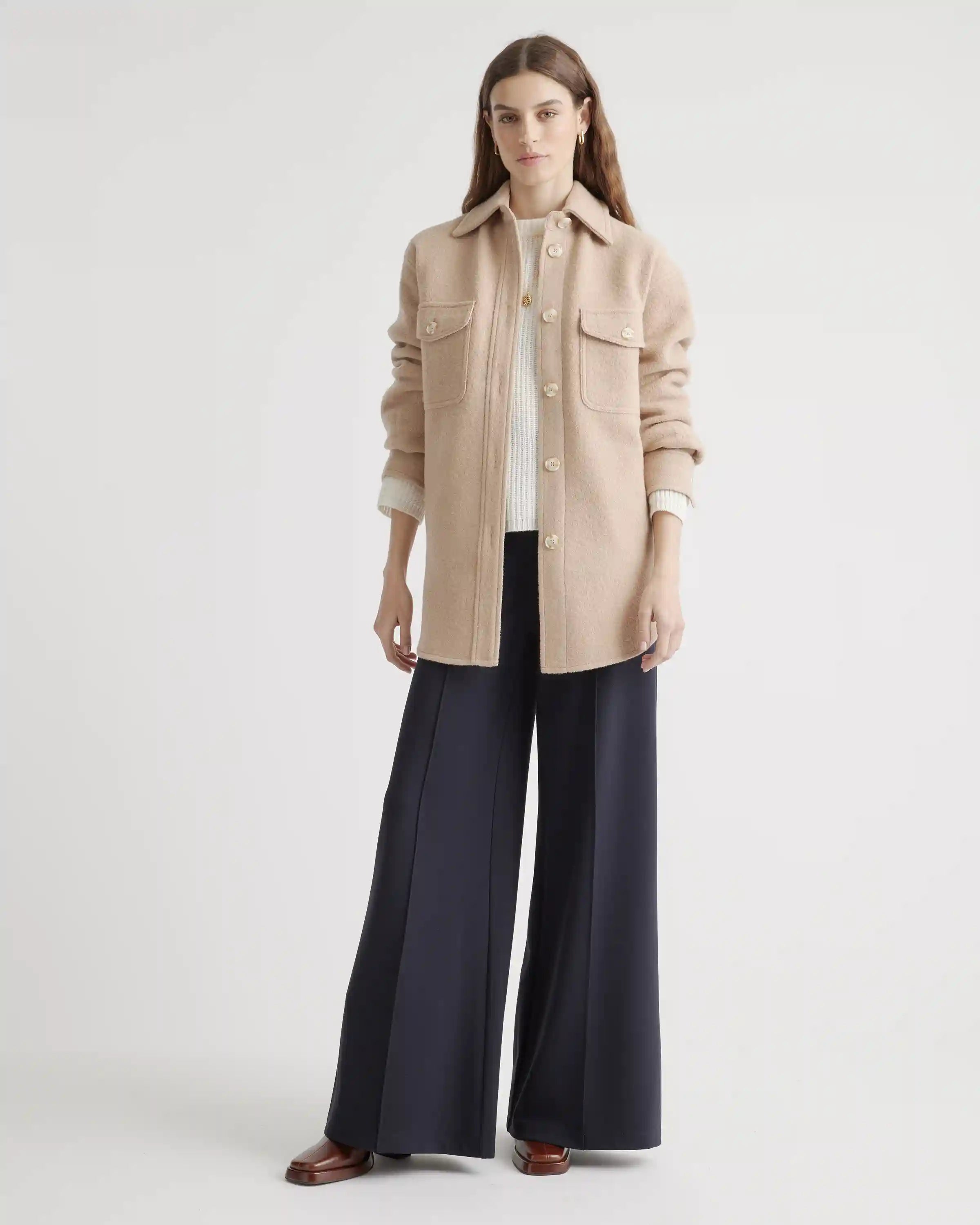 Ultra-Stretch Ponte Super Wide Leg Pants