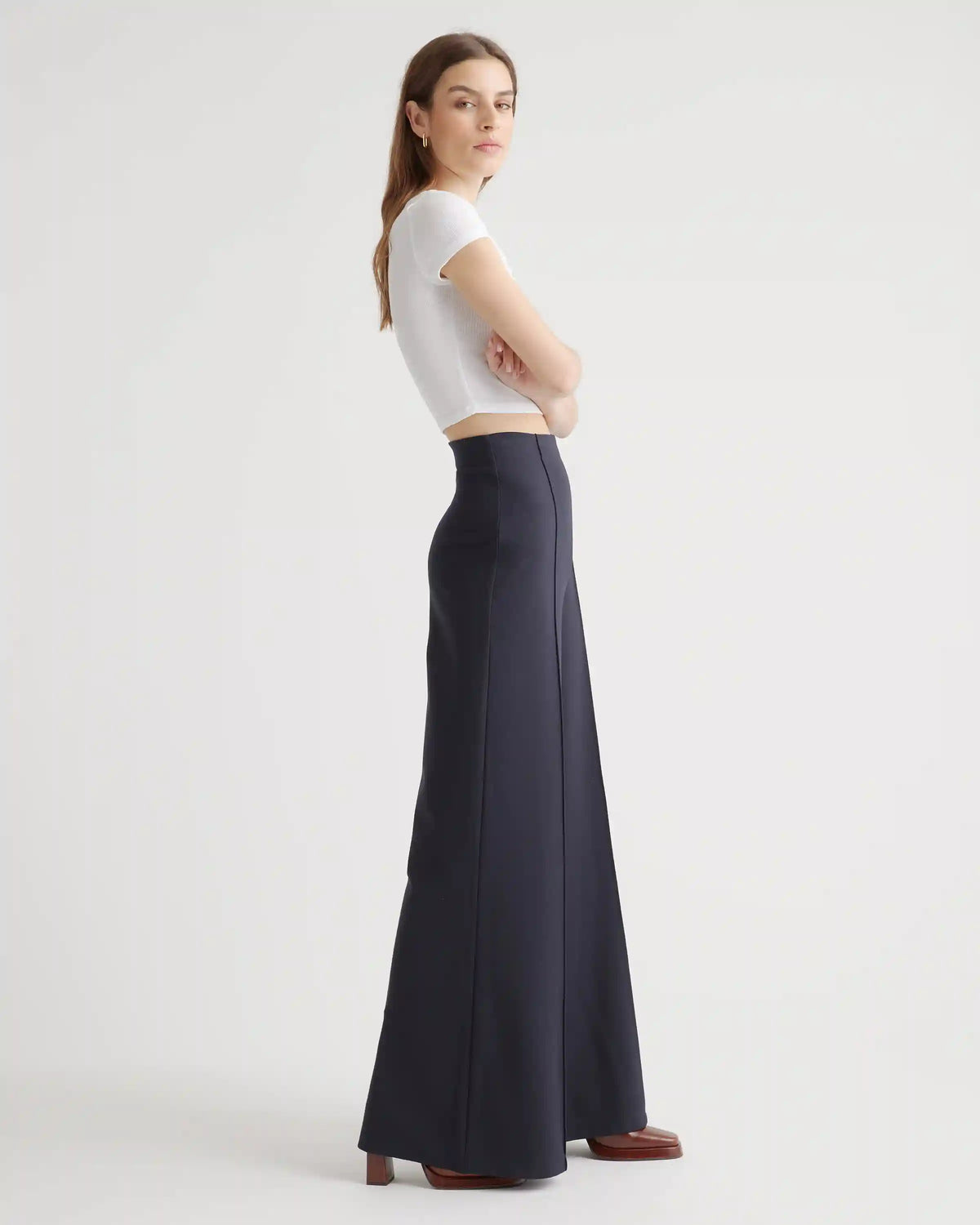 Ultra-Stretch Ponte Super Wide Leg Pants