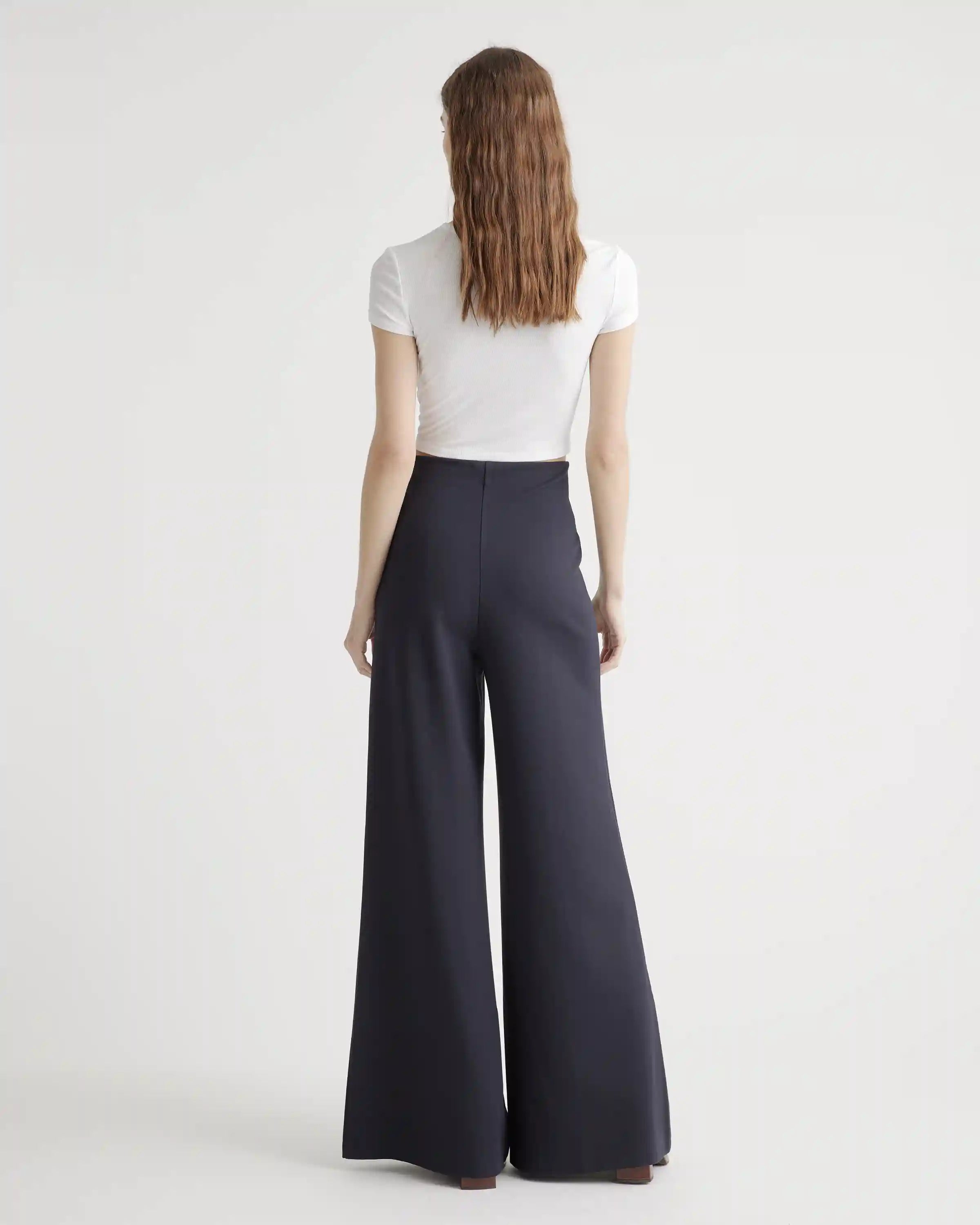 Ultra-Stretch Ponte Super Wide Leg Pants