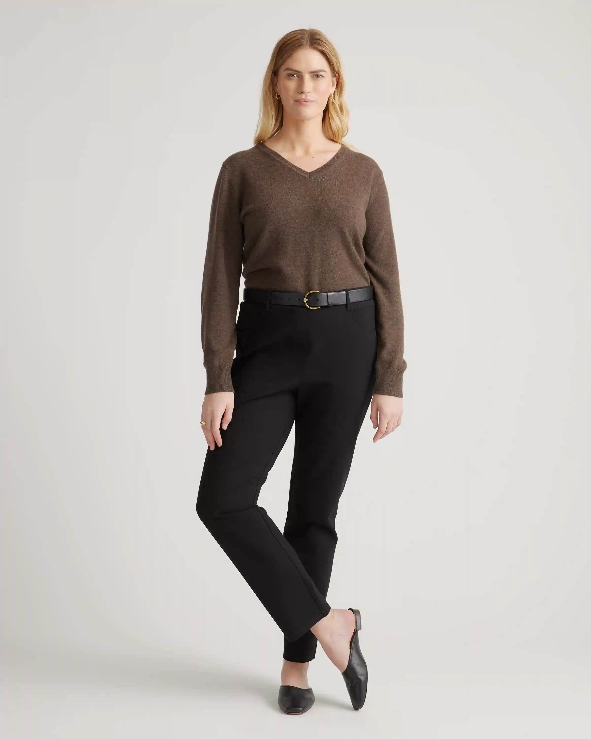 Ultra-Stretch Ponte Straight Leg 4-Pocket Pants