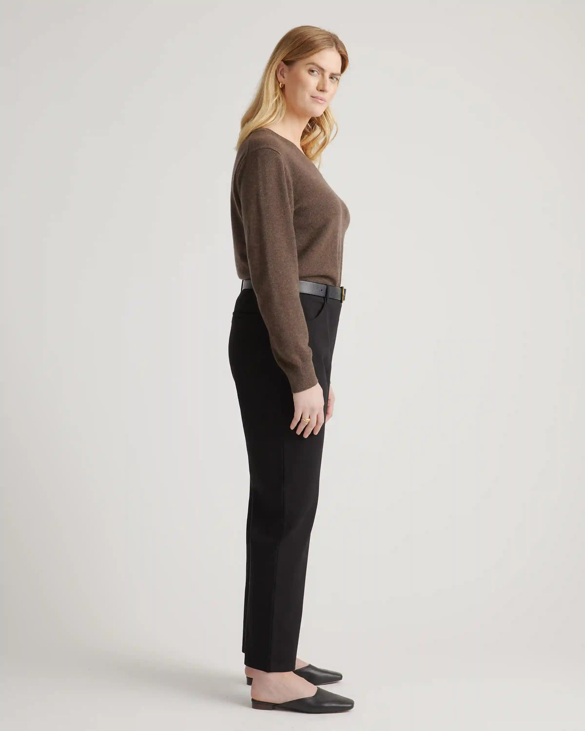 Ultra-Stretch Ponte Straight Leg 4-Pocket Pants