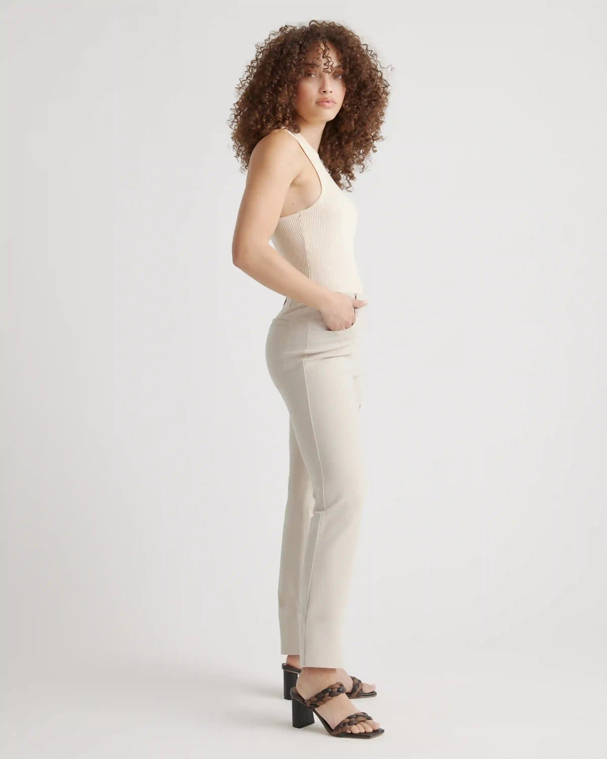 Ultra-Stretch Ponte Straight Leg 4-Pocket Pants