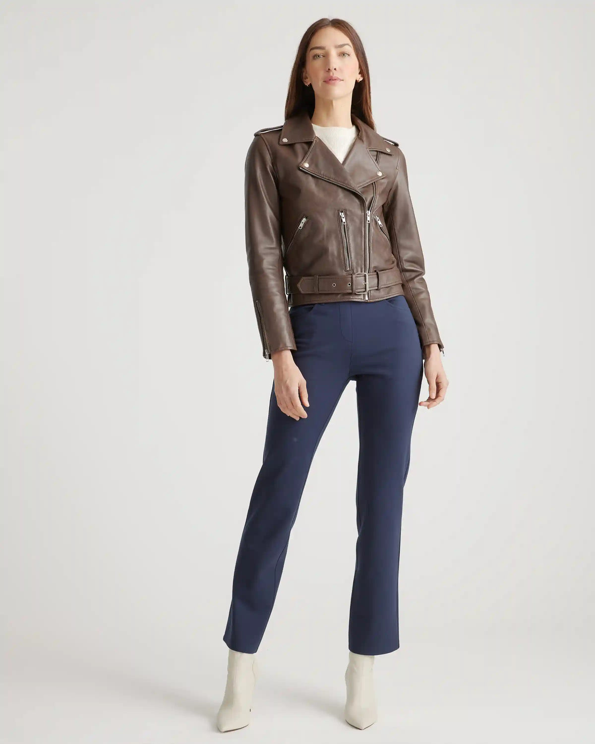Ultra-Stretch Ponte Straight Leg 4-Pocket Pants