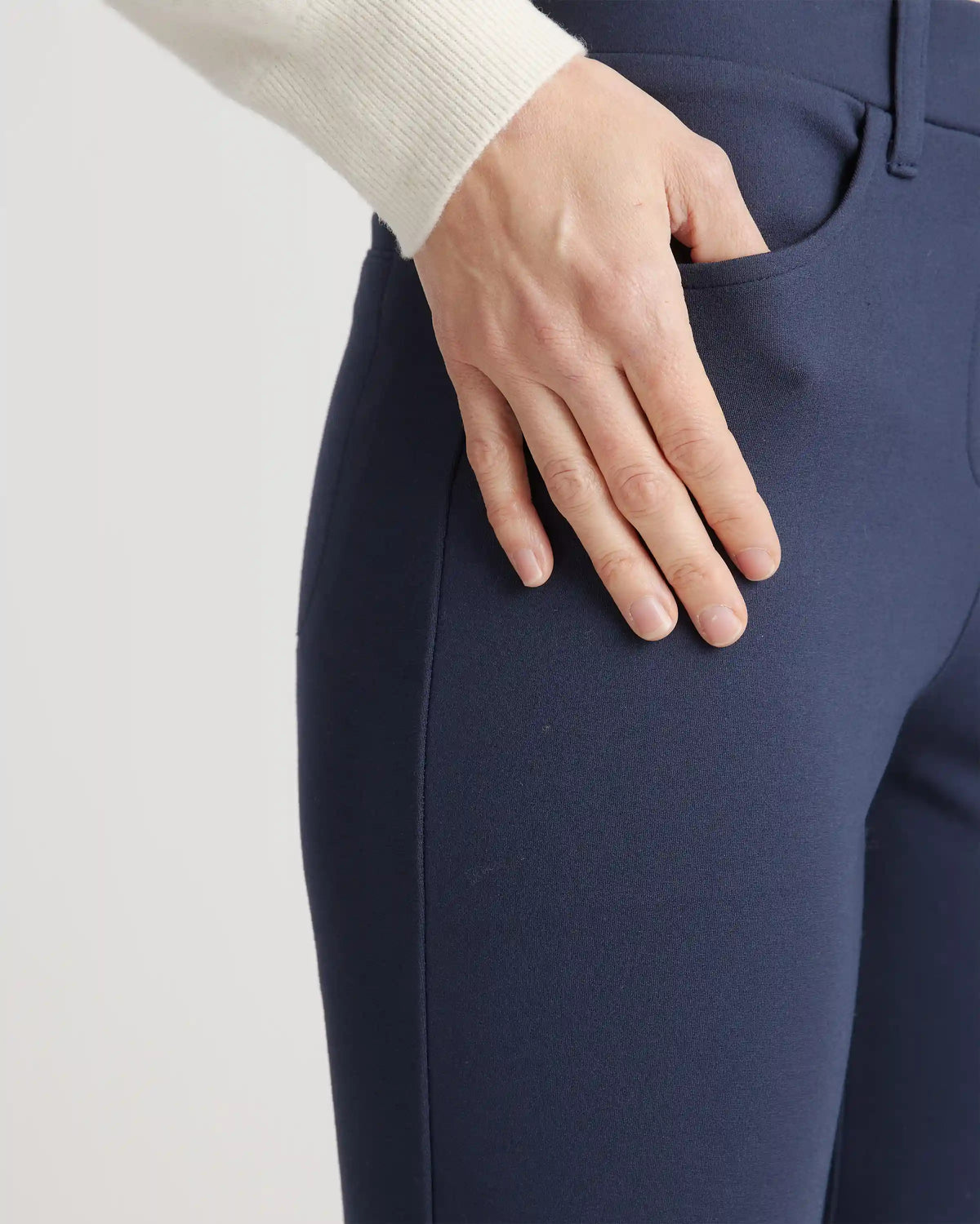 Ultra-Stretch Ponte Straight Leg 4-Pocket Pants