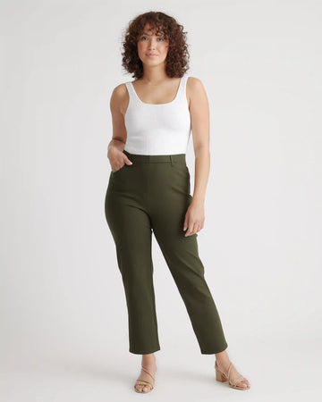 Ultra-Stretch Ponte Straight Leg 4-Pocket Pants