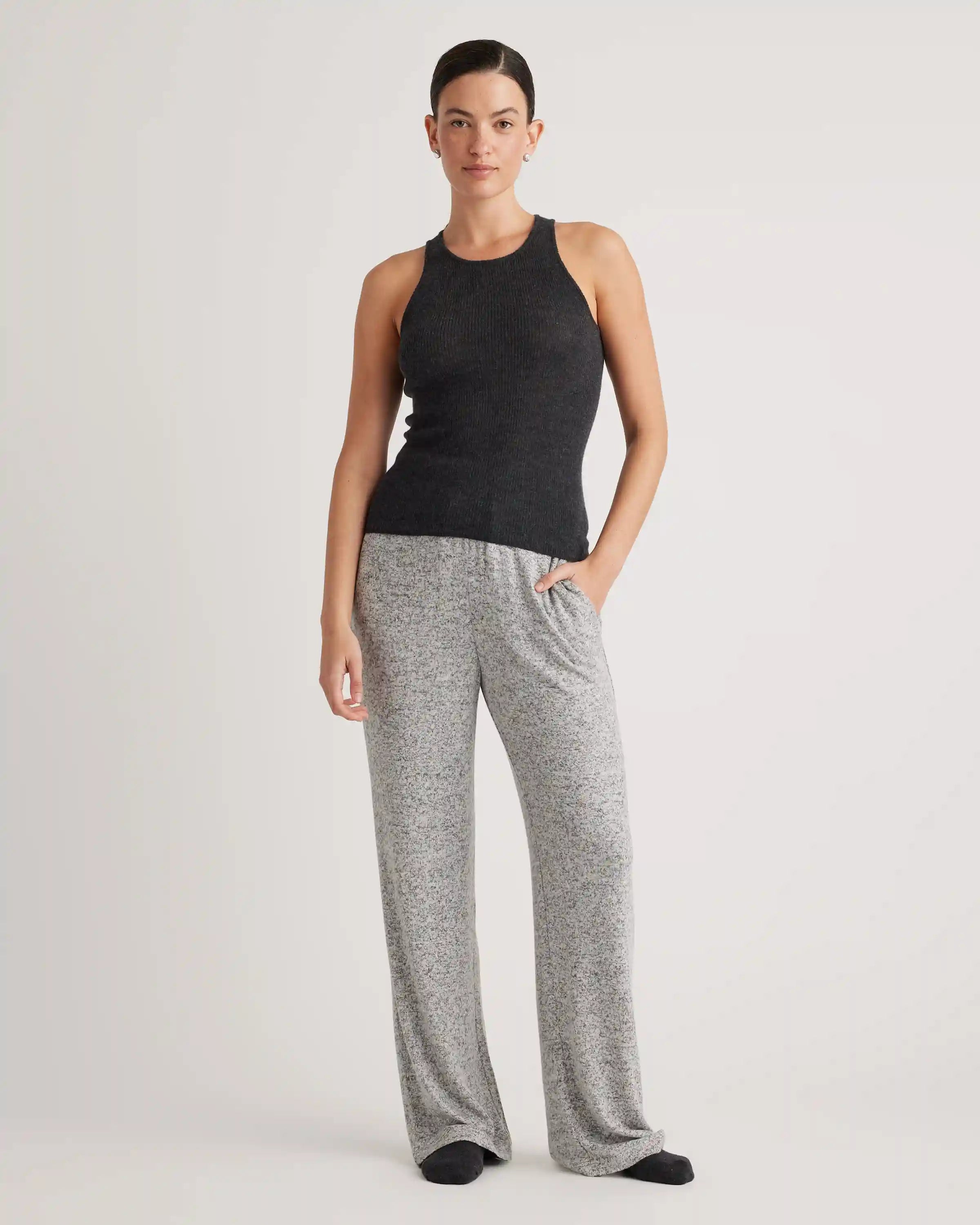 Brushed Lounge Straight Leg Pant