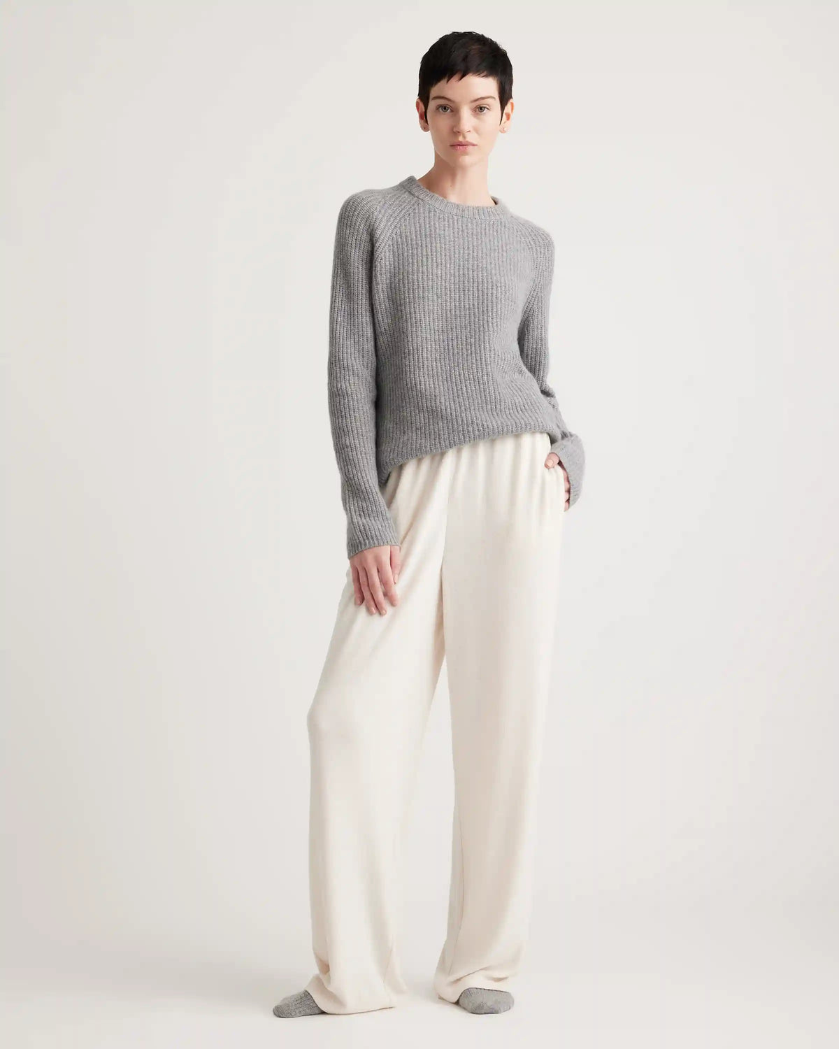 Brushed Lounge Straight Leg Pant