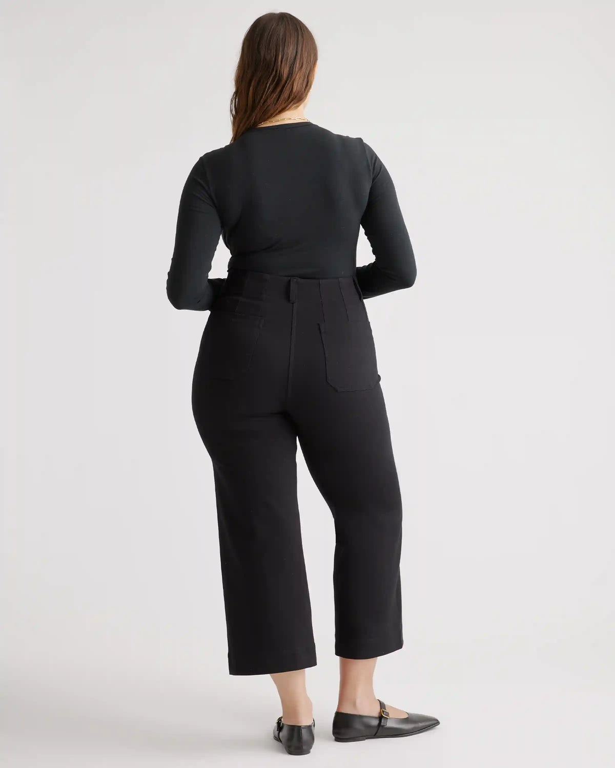 Ultra-Stretch Ponte Cropped Wide Leg Pant