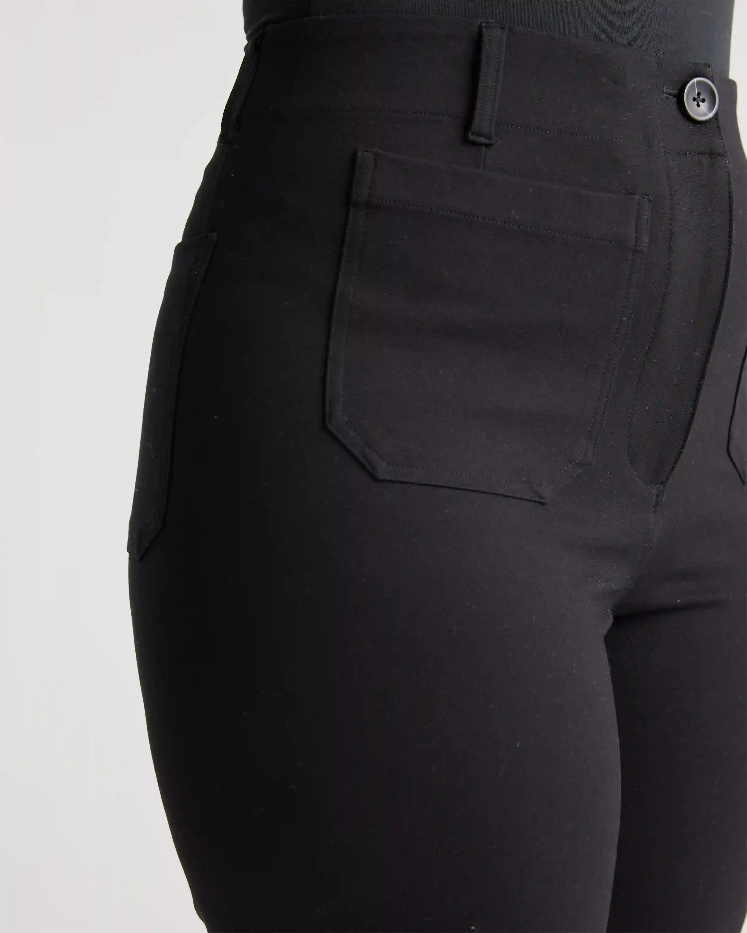 Ultra-Stretch Ponte Cropped Wide Leg Pant