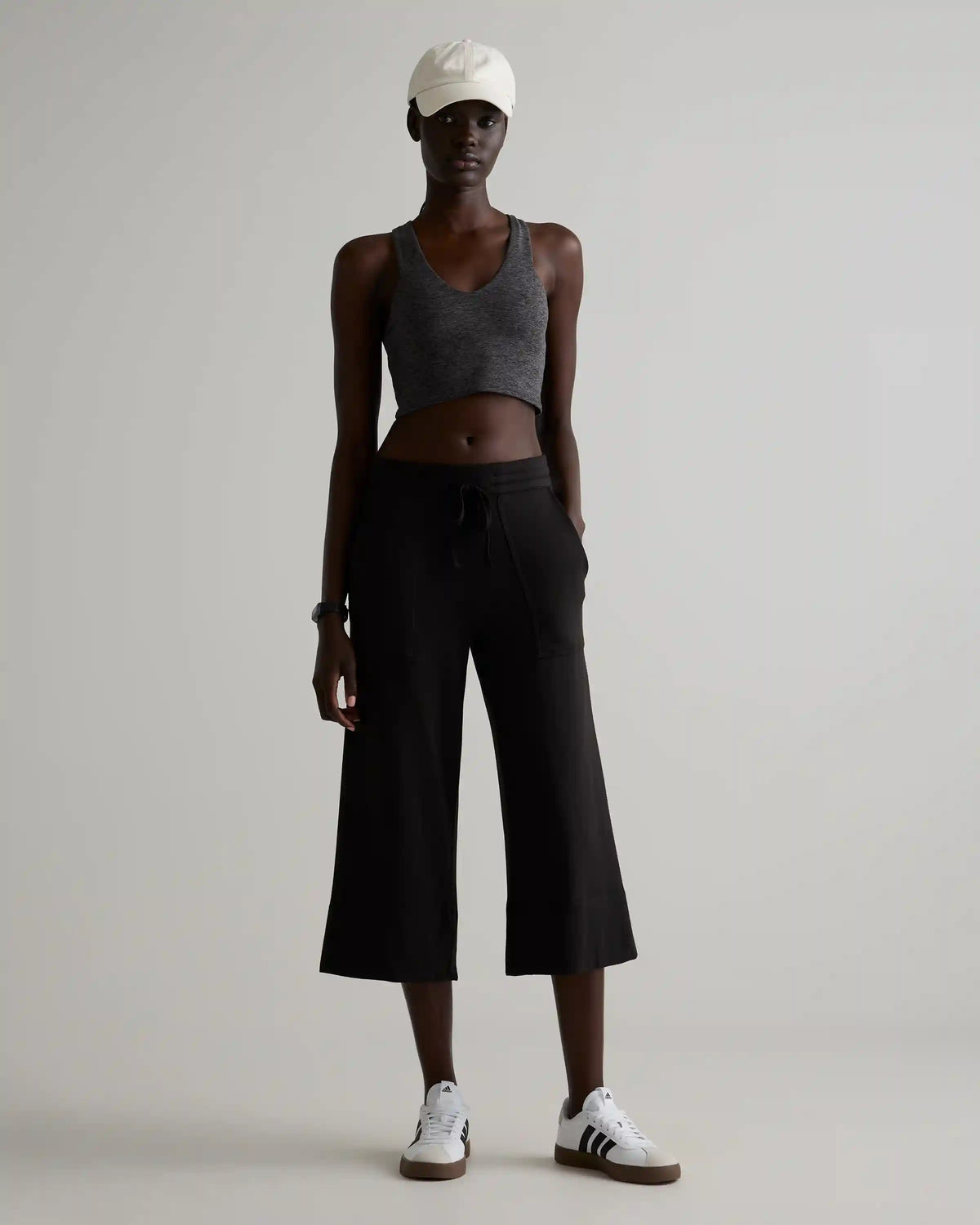 SuperSoft Fleece Cropped Wide Leg Pants