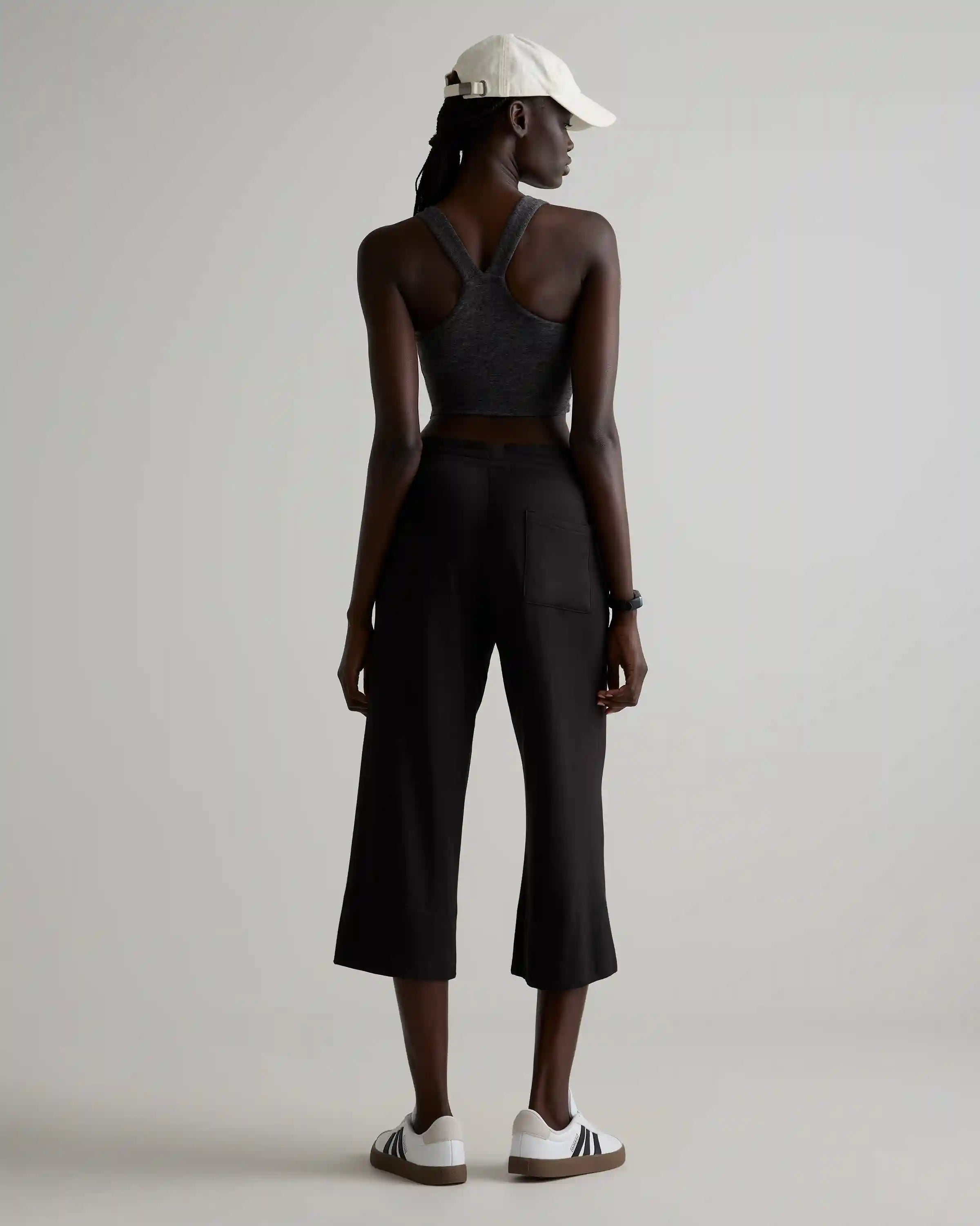 SuperSoft Fleece Cropped Wide Leg Pants