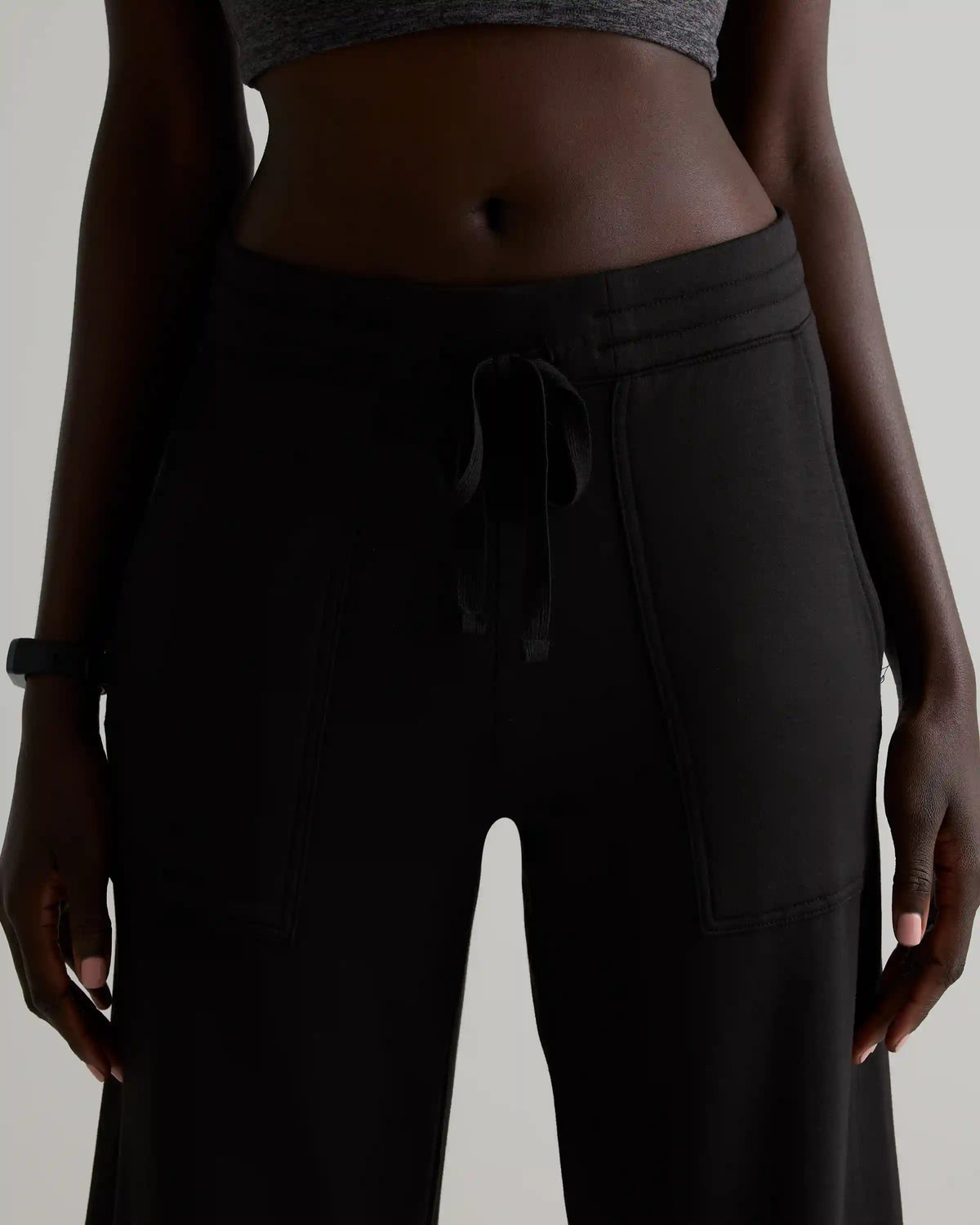SuperSoft Fleece Cropped Wide Leg Pants