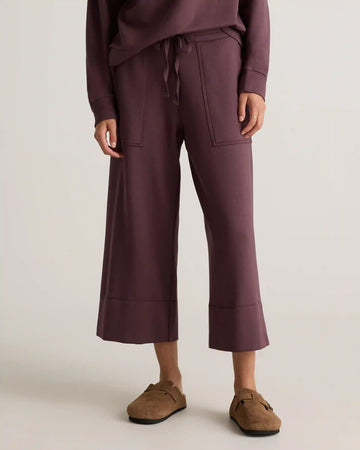 SuperSoft Fleece Cropped Wide Leg Pants