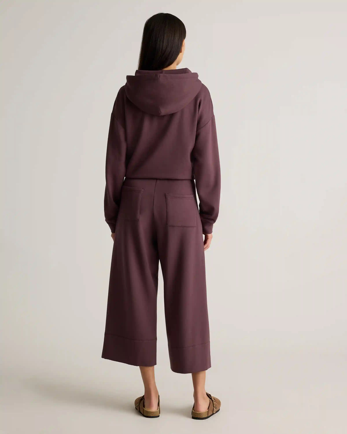 SuperSoft Fleece Cropped Wide Leg Pants