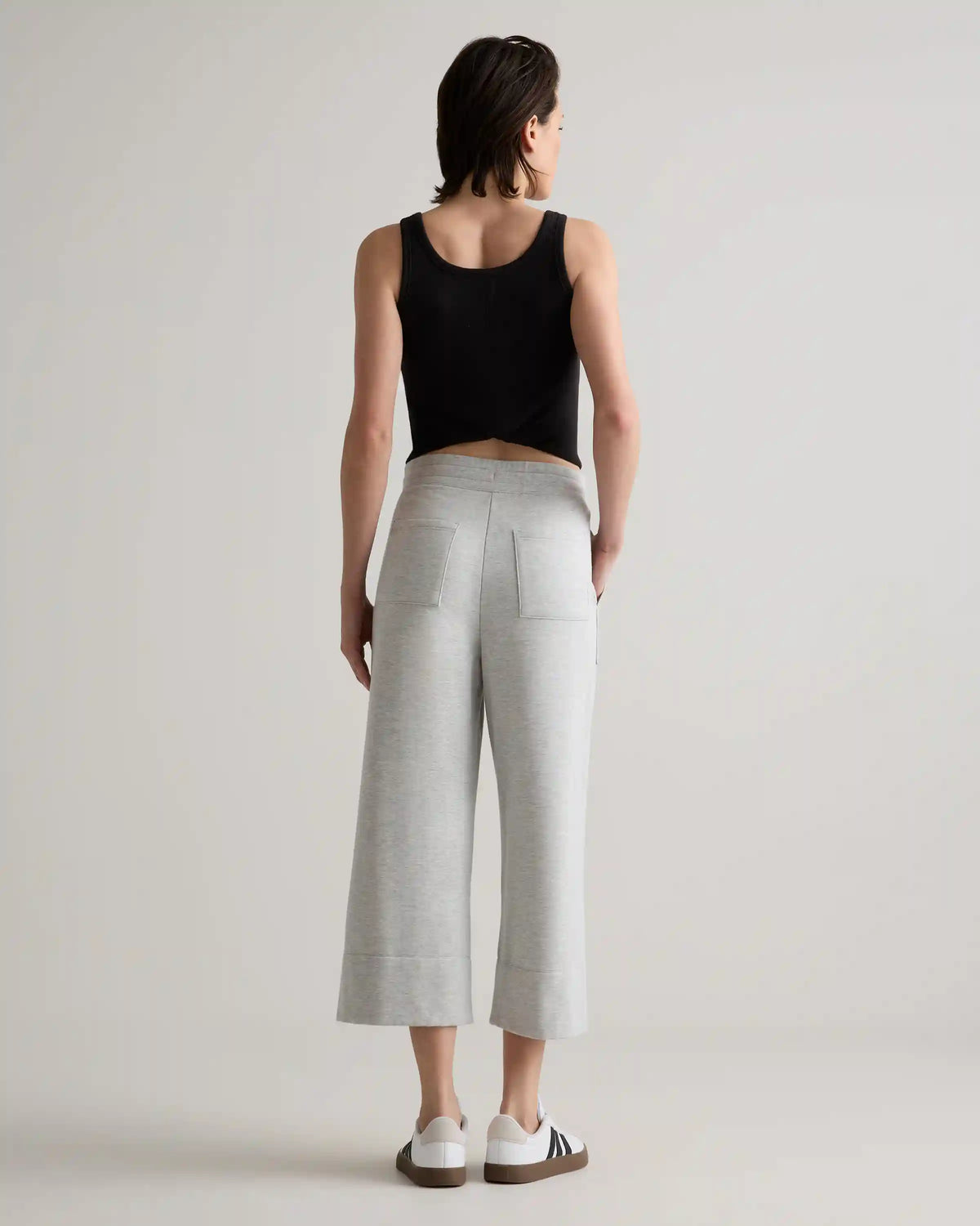 SuperSoft Fleece Cropped Wide Leg Pants