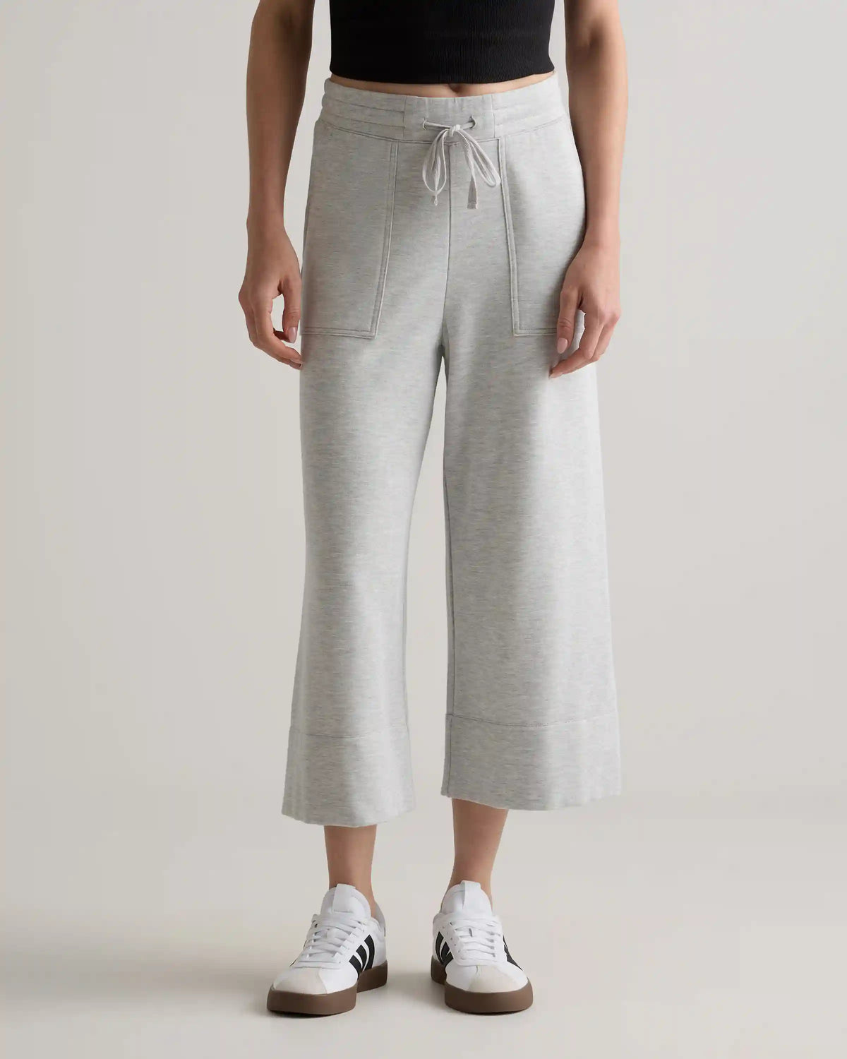 SuperSoft Fleece Cropped Wide Leg Pants