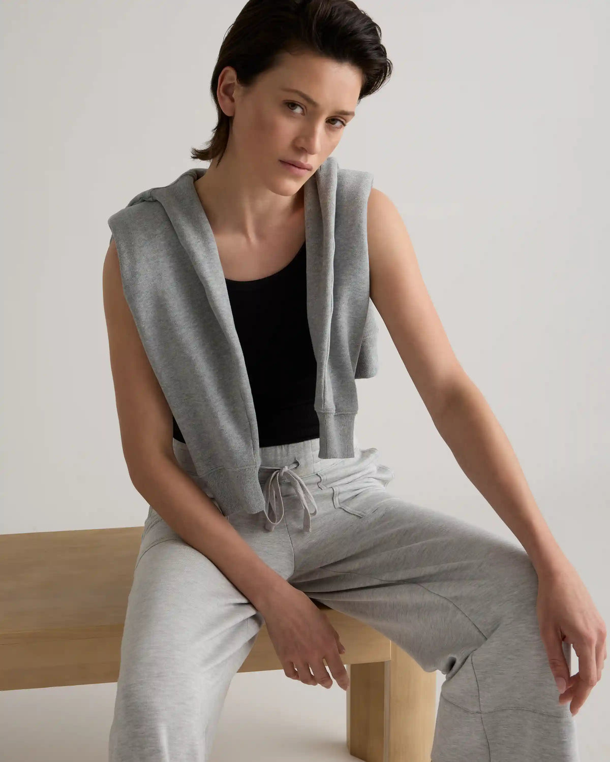 SuperSoft Fleece Cropped Wide Leg Pants