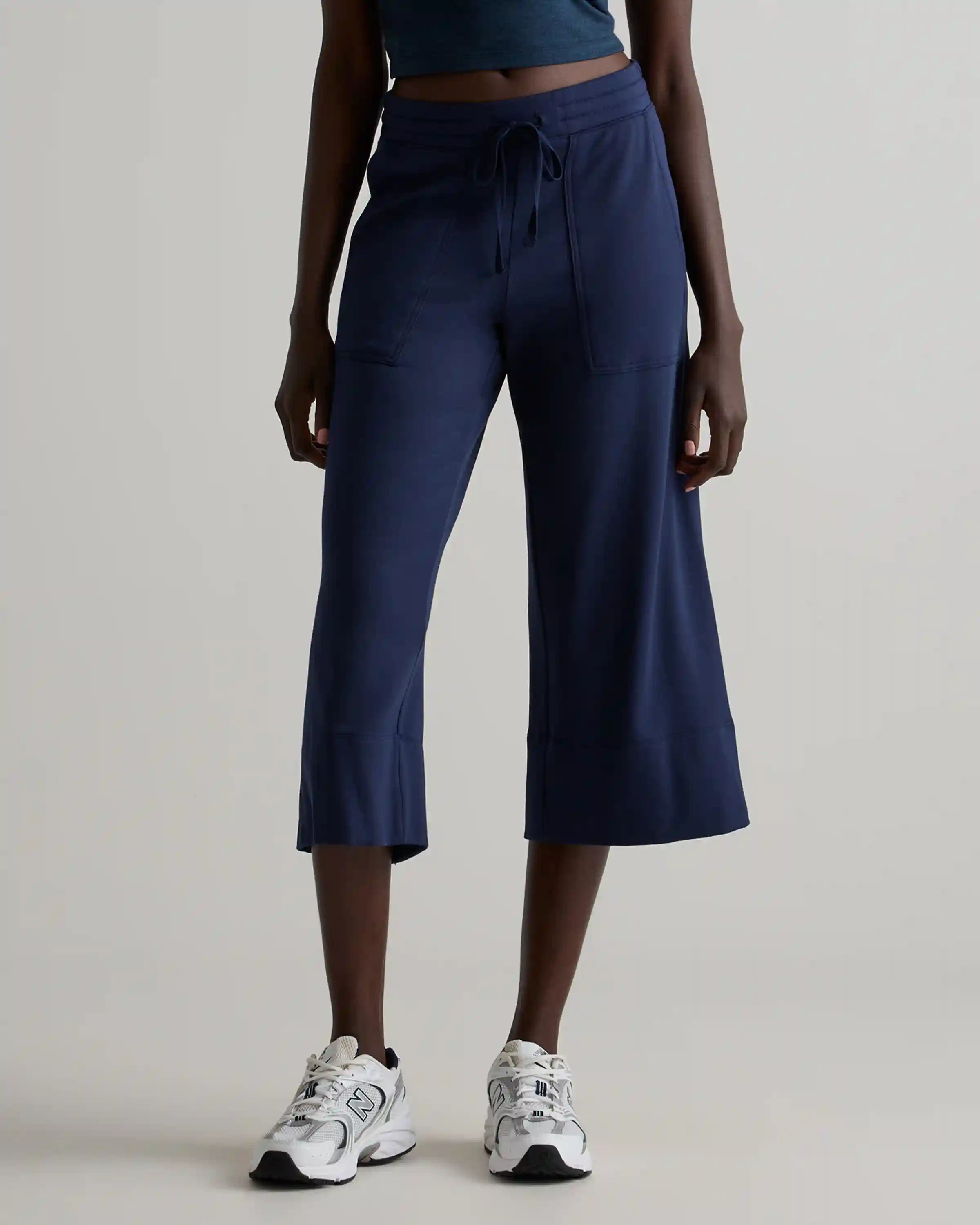 SuperSoft Fleece Cropped Wide Leg Pants