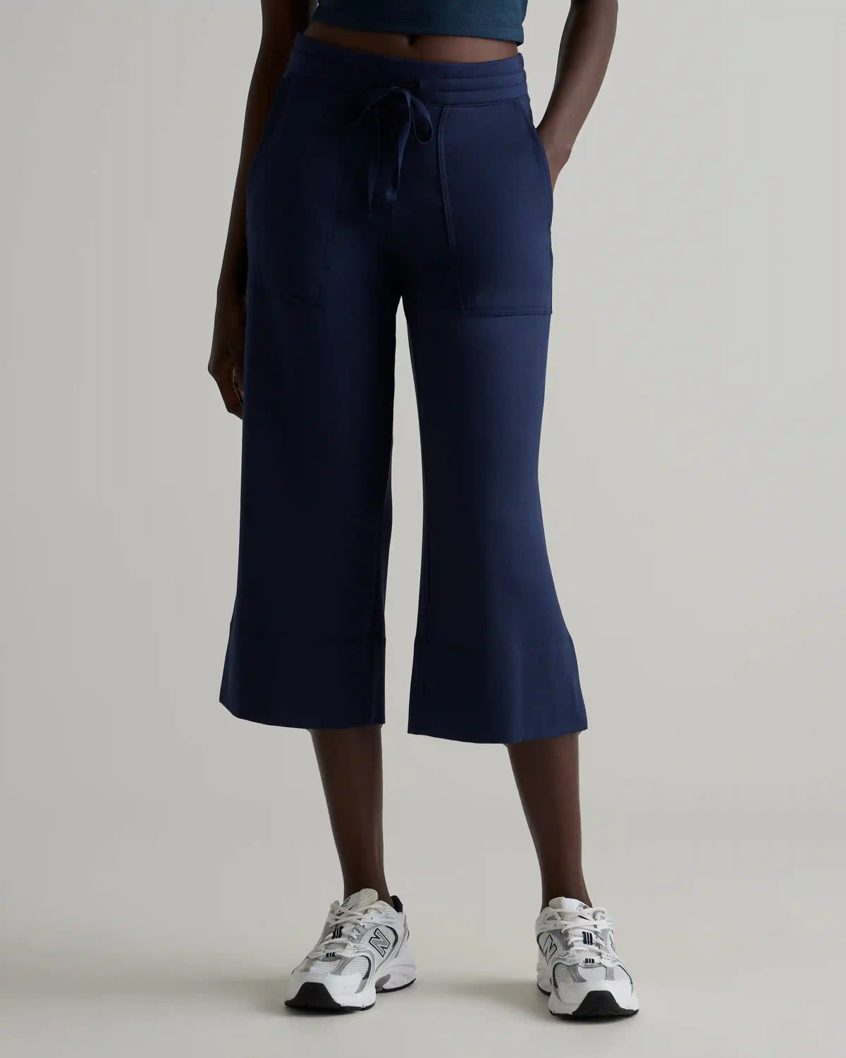 SuperSoft Fleece Cropped Wide Leg Pants