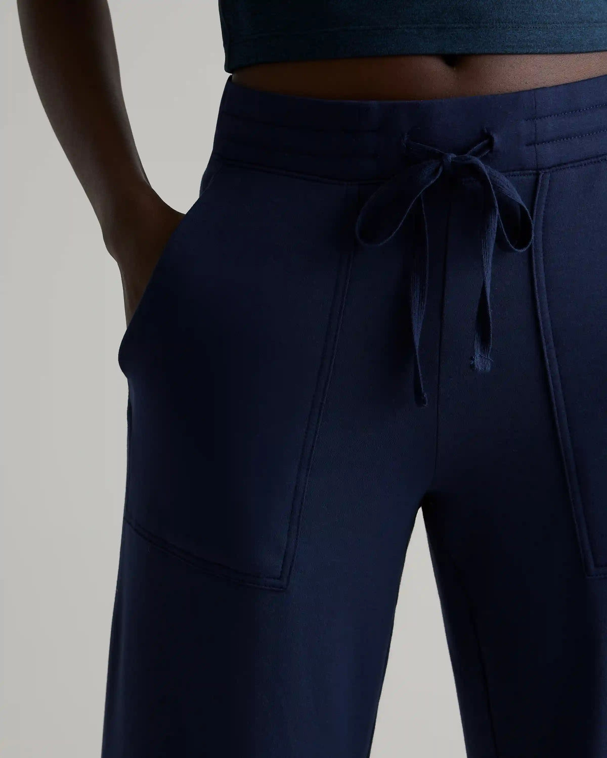 SuperSoft Fleece Cropped Wide Leg Pants