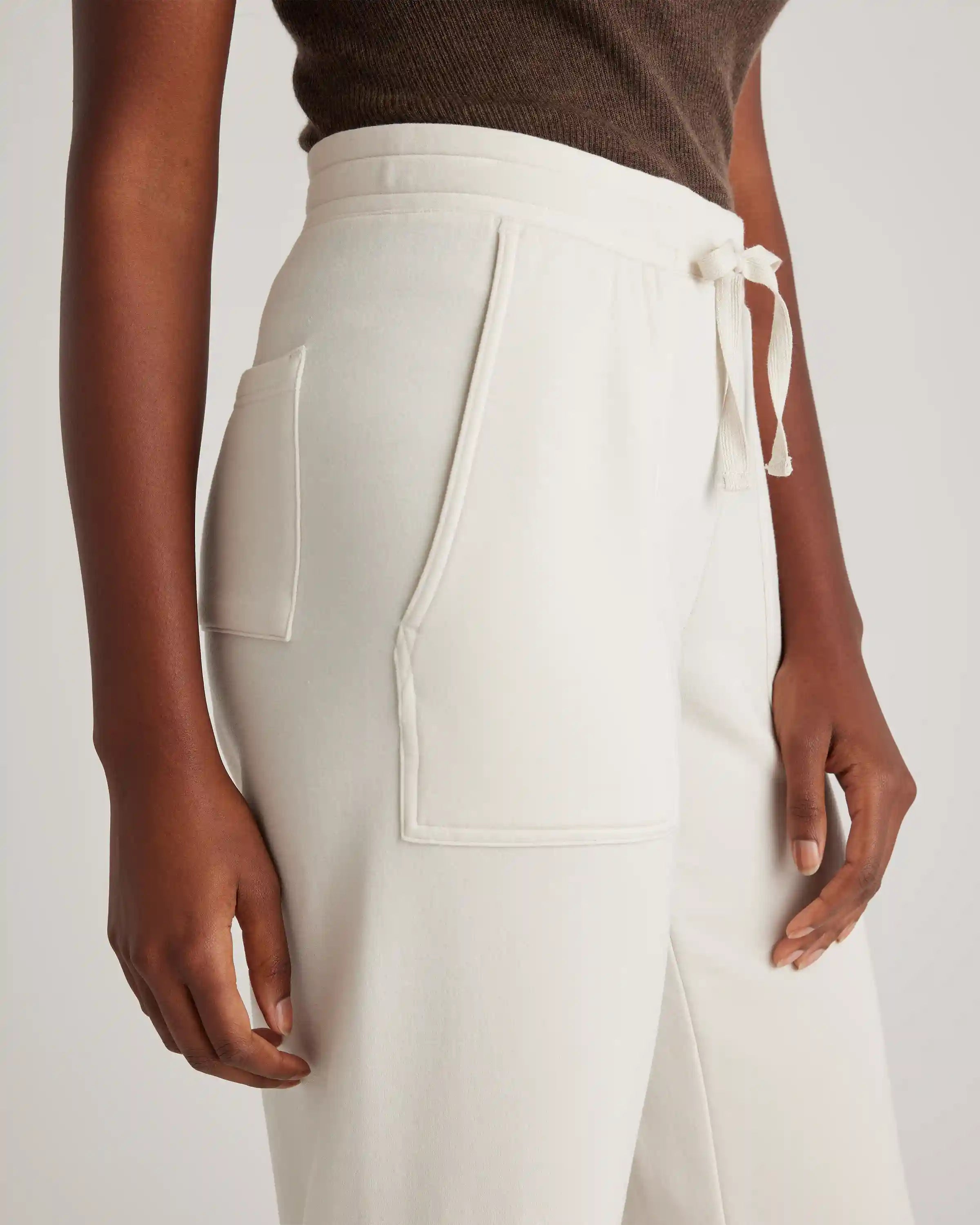 SuperSoft Fleece Cropped Wide Leg Pants