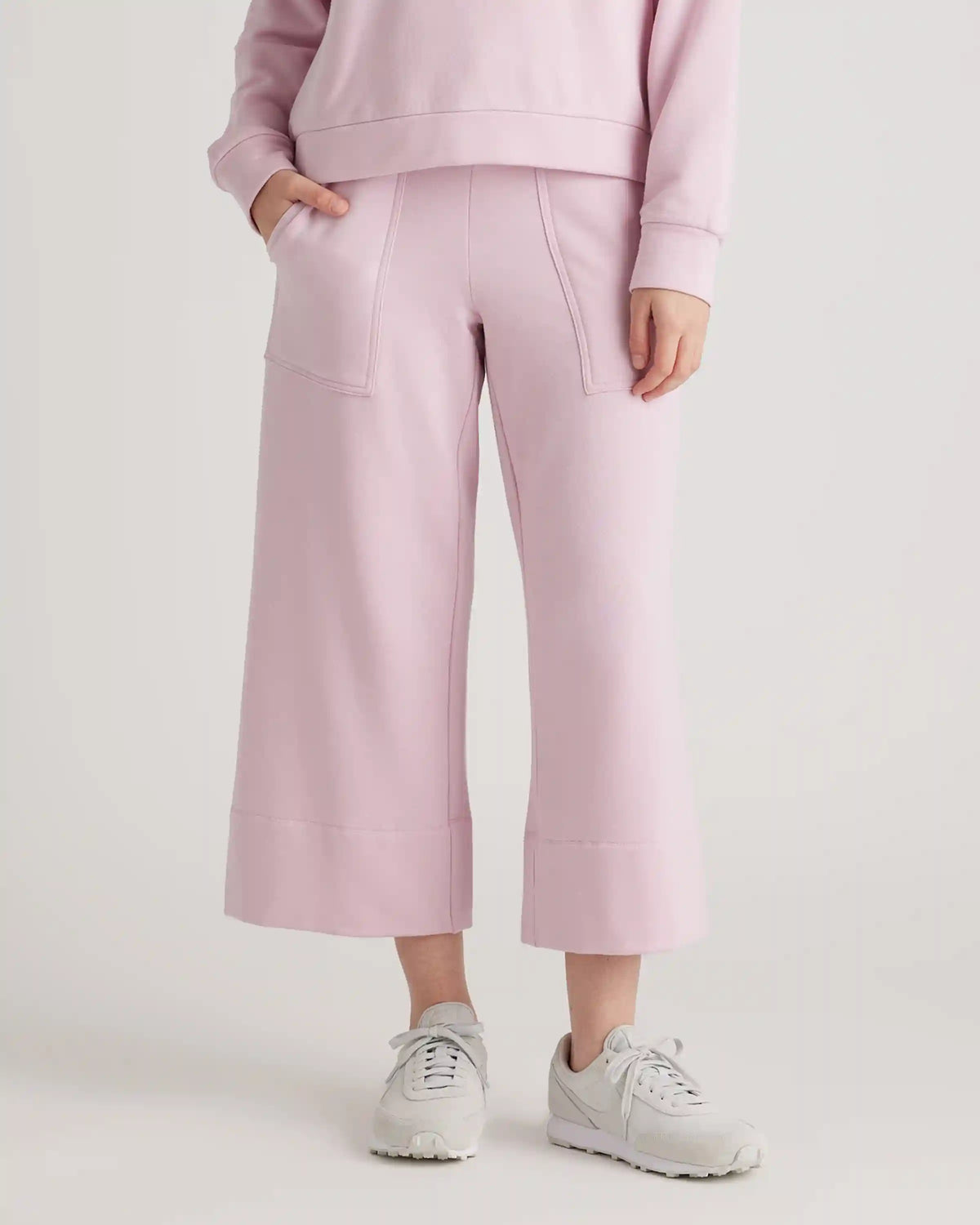 SuperSoft Fleece Cropped Wide Leg Pants