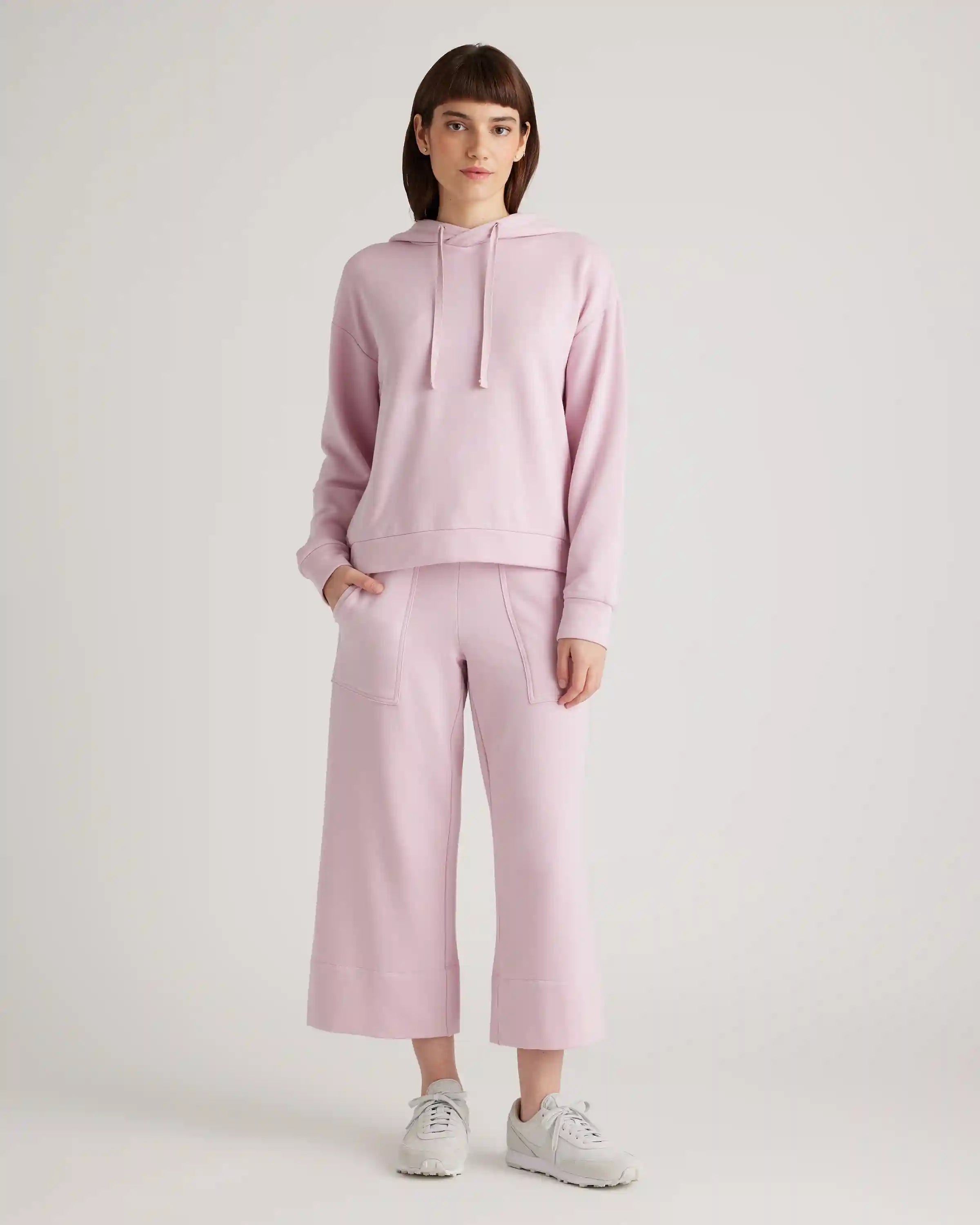 SuperSoft Fleece Cropped Wide Leg Pants