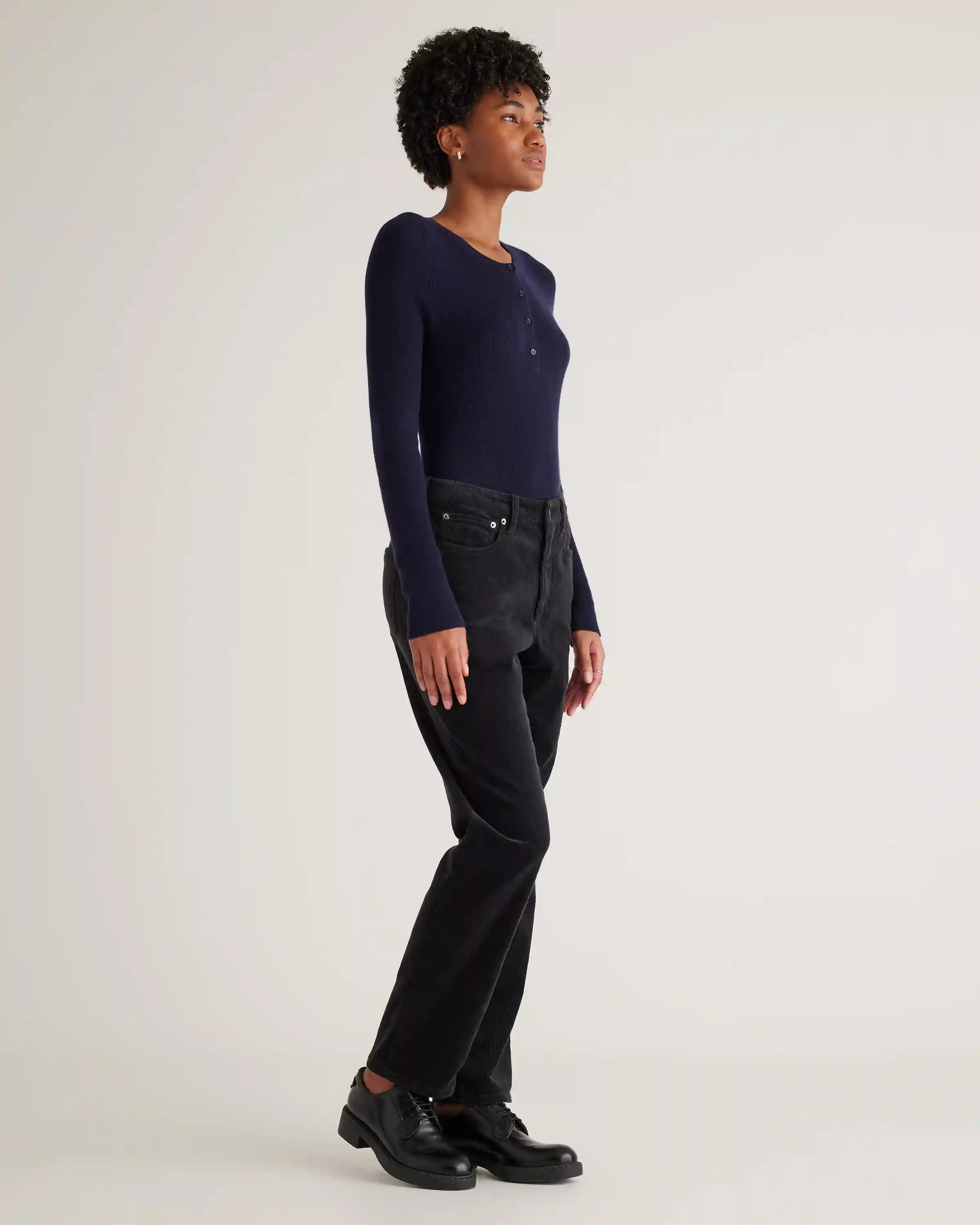 Organic Stretch Corduroy Straight Leg Pants