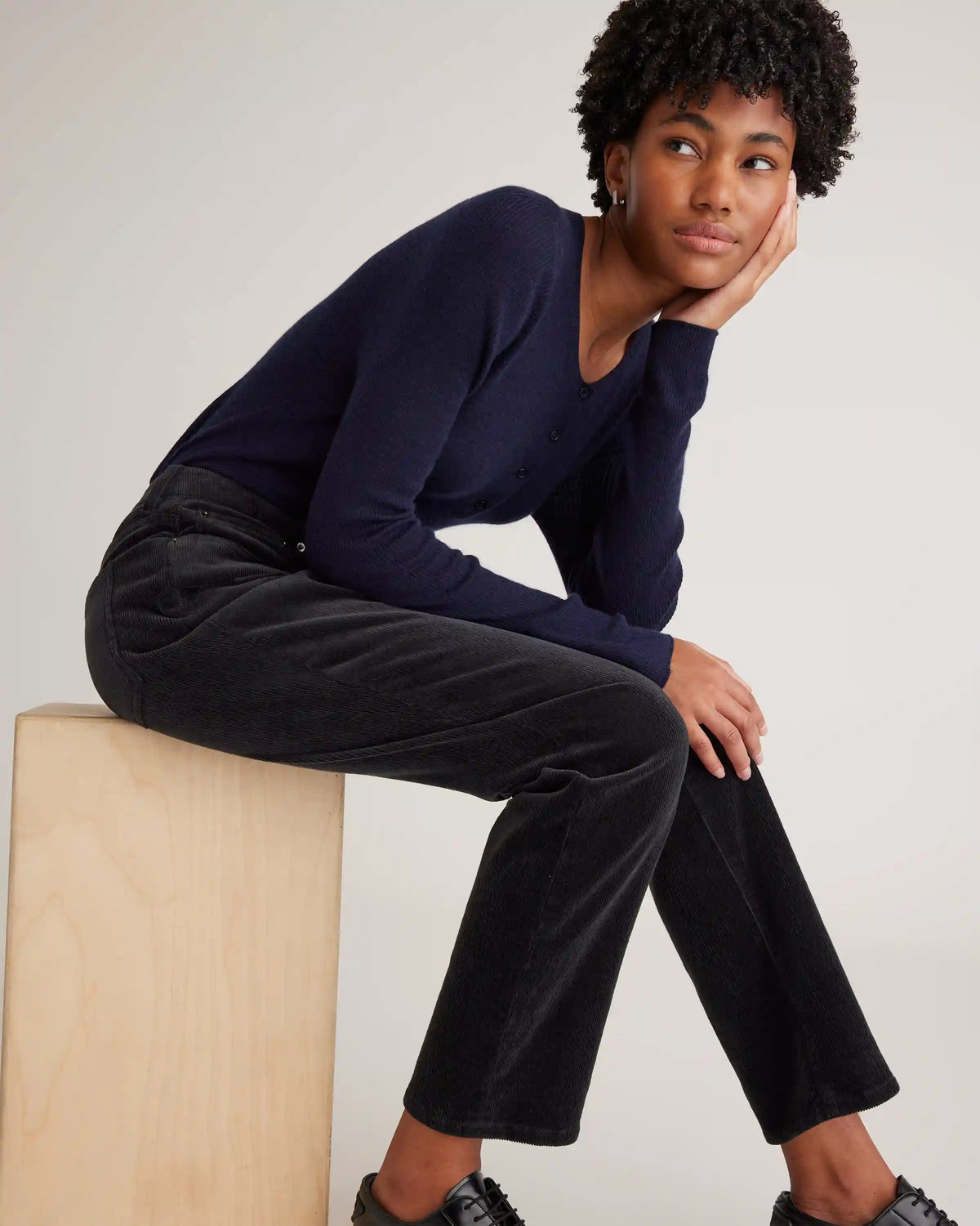 Organic Stretch Corduroy Straight Leg Pants