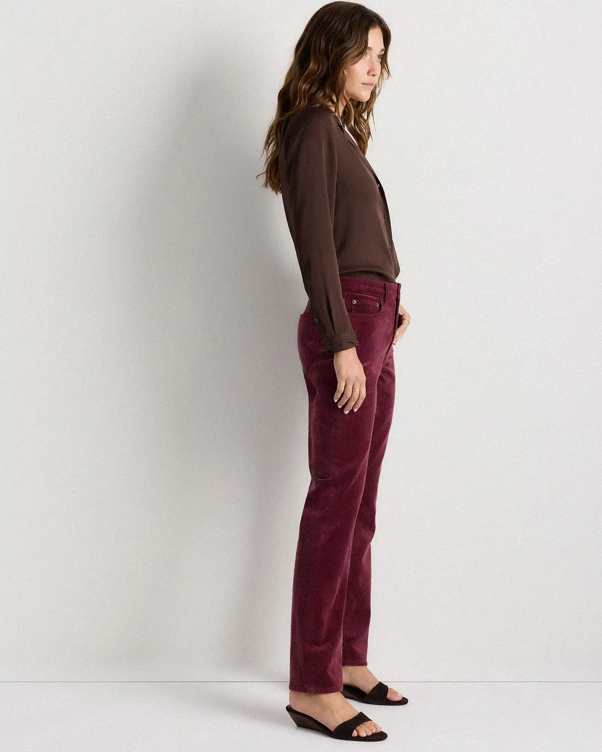 Organic Stretch Corduroy Straight Leg Pants