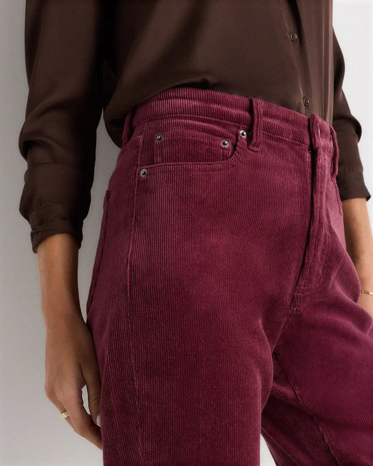 Organic Stretch Corduroy Straight Leg Pants