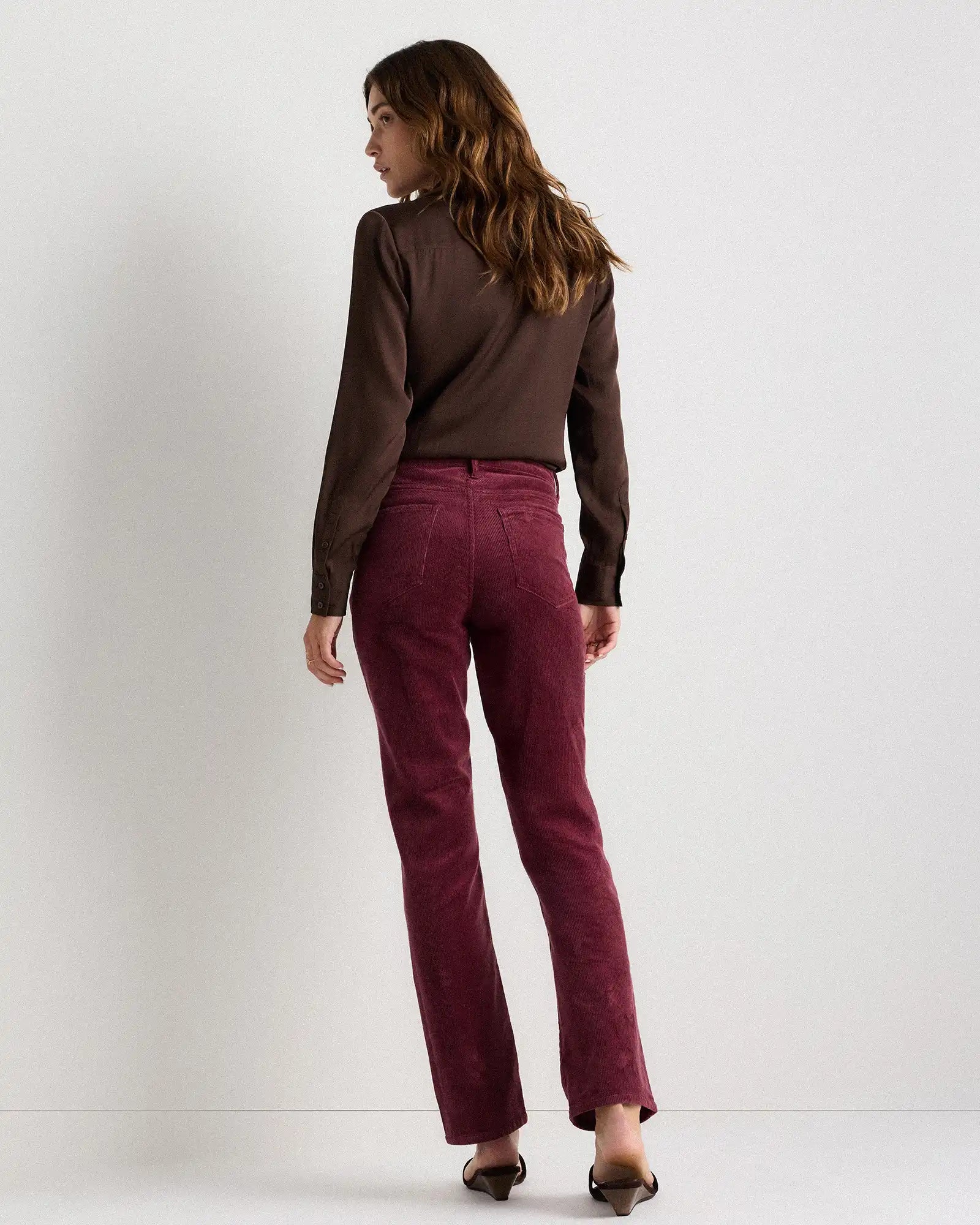 Organic Stretch Corduroy Straight Leg Pants