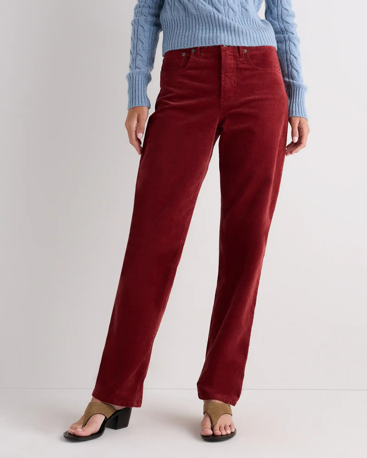Organic Stretch Corduroy Straight Leg Pants