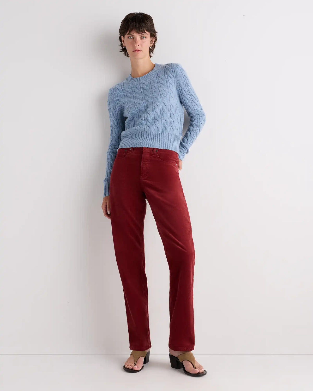 Organic Stretch Corduroy Straight Leg Pants