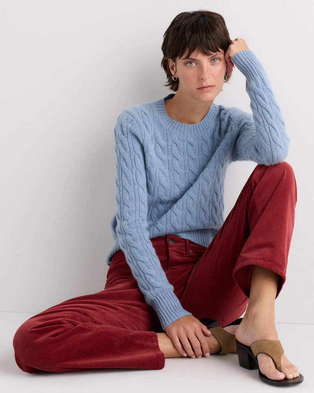 Organic Stretch Corduroy Straight Leg Pants