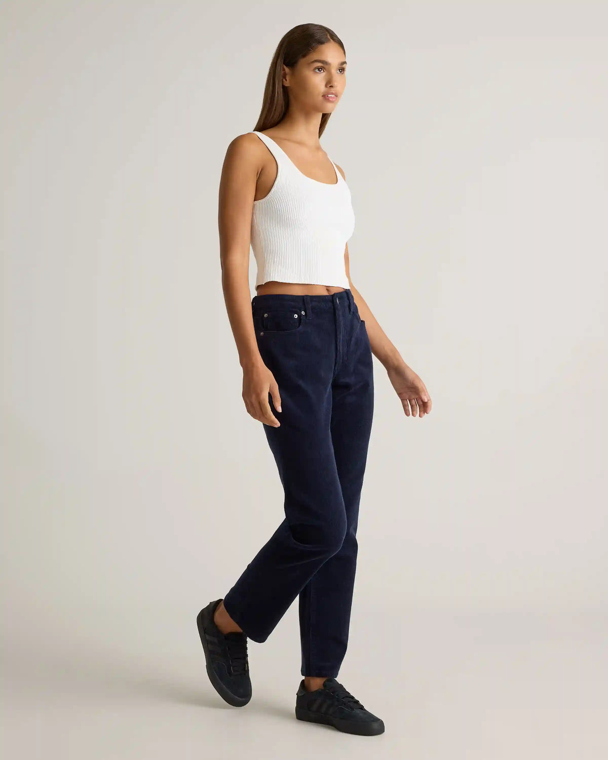 Organic Stretch Corduroy Straight Leg Pants