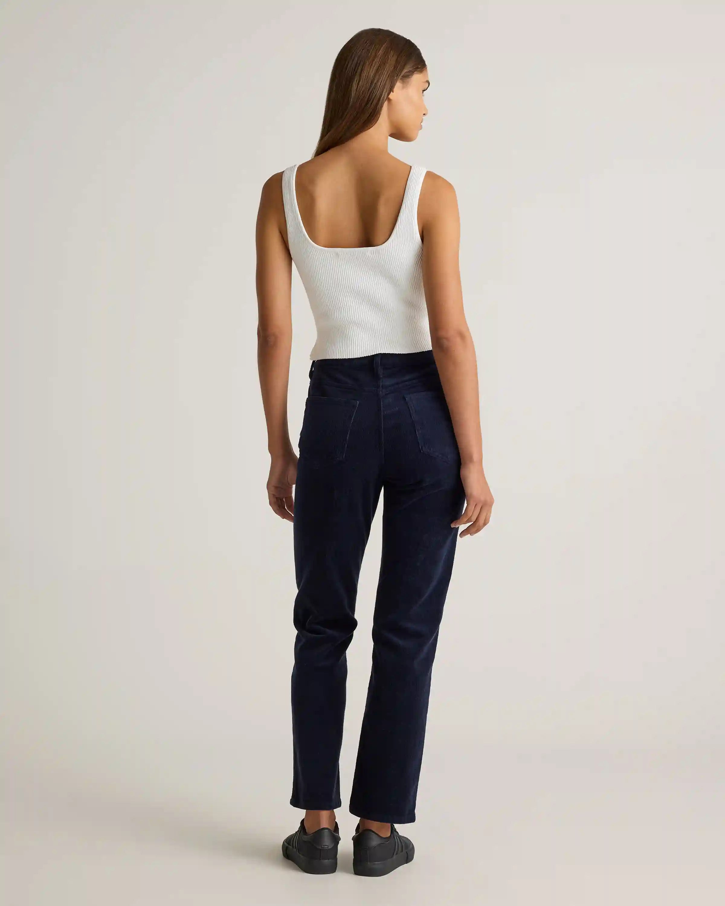 Organic Stretch Corduroy Straight Leg Pants