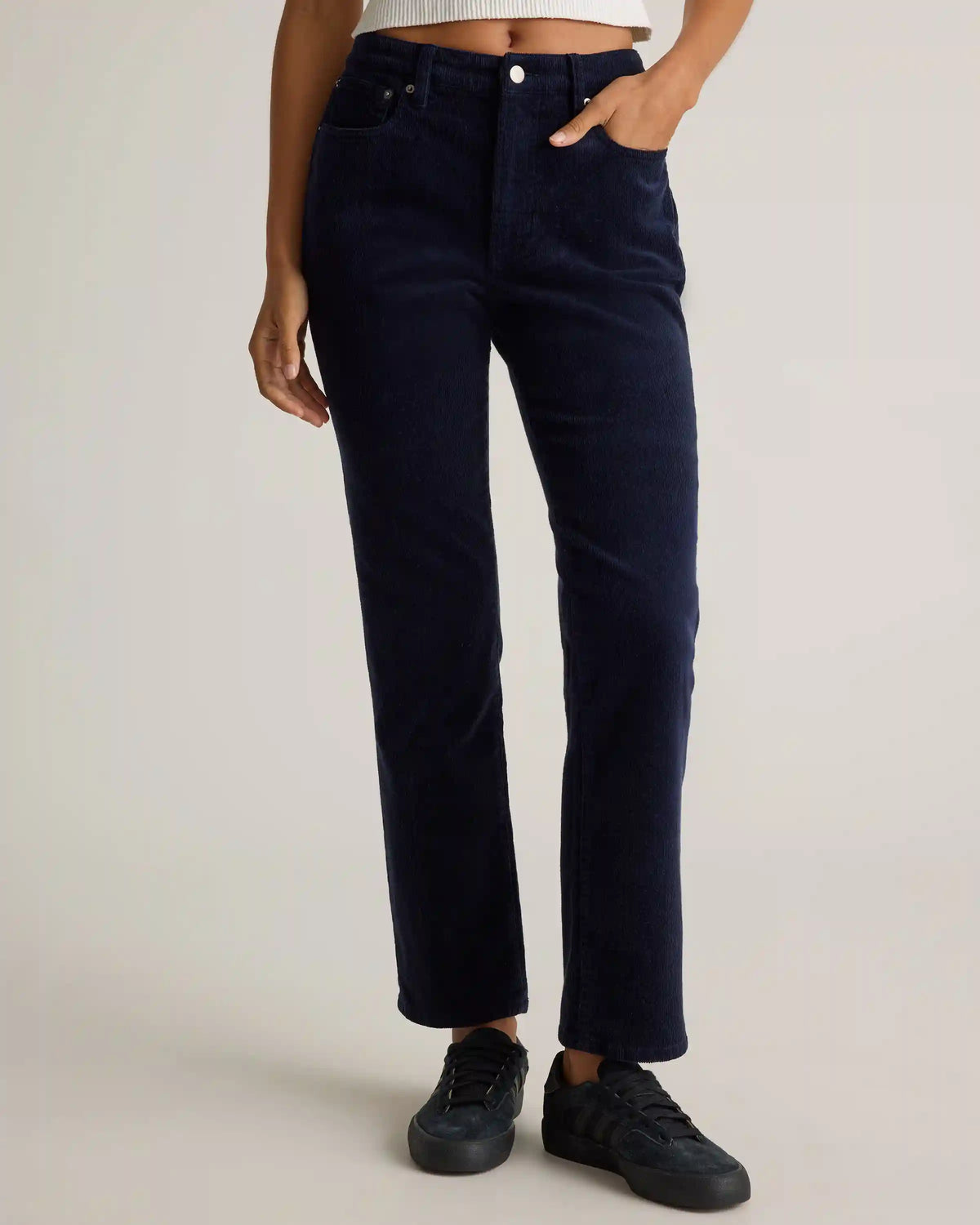 Organic Stretch Corduroy Straight Leg Pants
