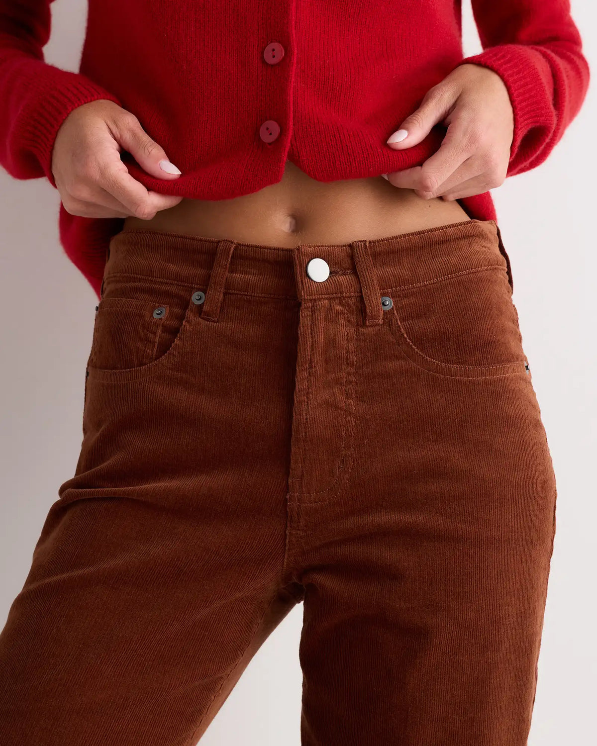 Organic Stretch Corduroy Straight Leg Pants