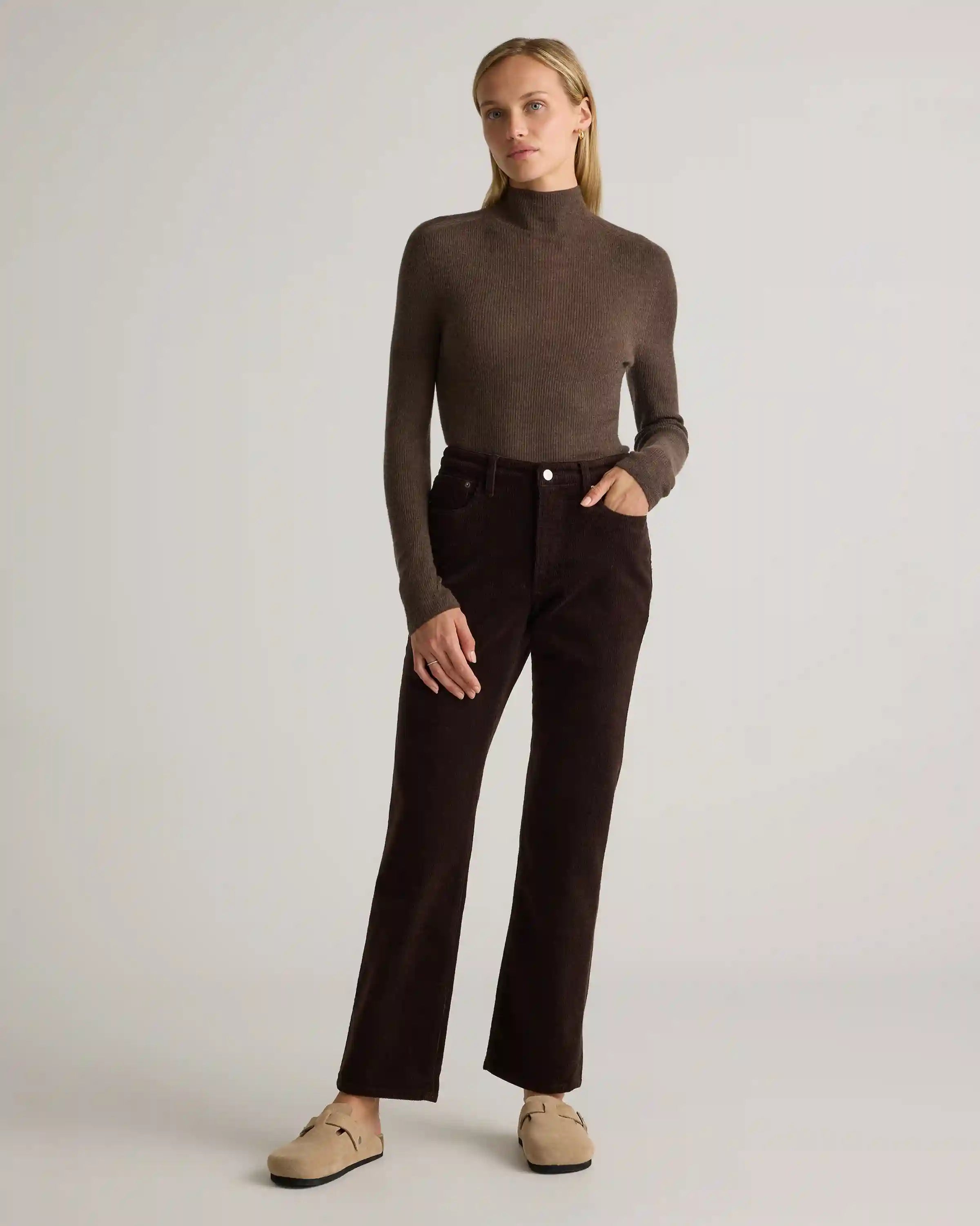 Organic Stretch Corduroy Straight Leg Pants