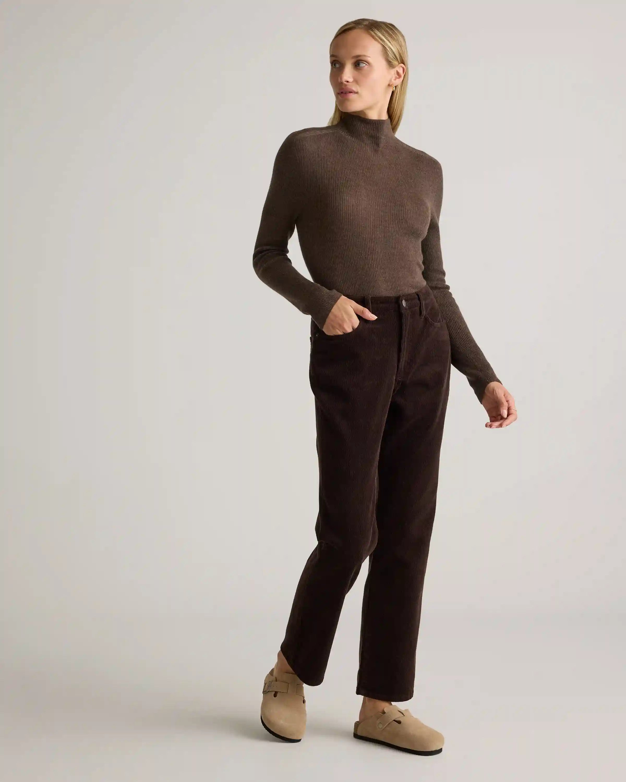 Organic Stretch Corduroy Straight Leg Pants