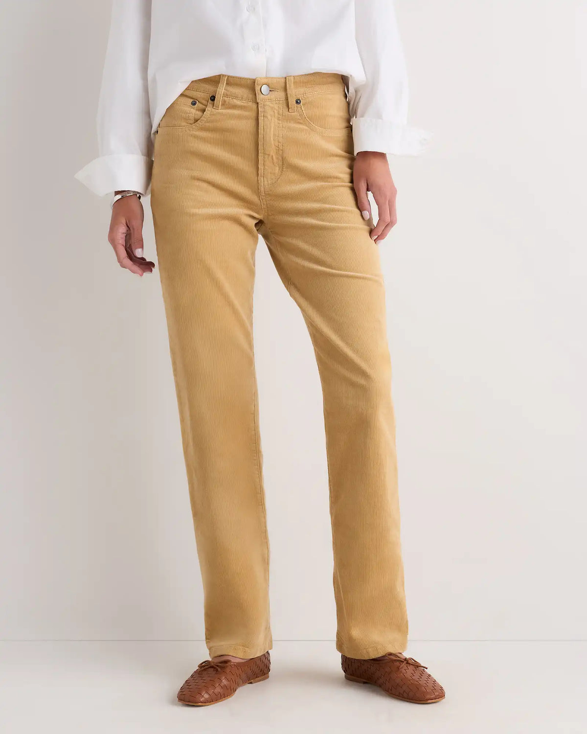 Organic Stretch Corduroy Straight Leg Pants