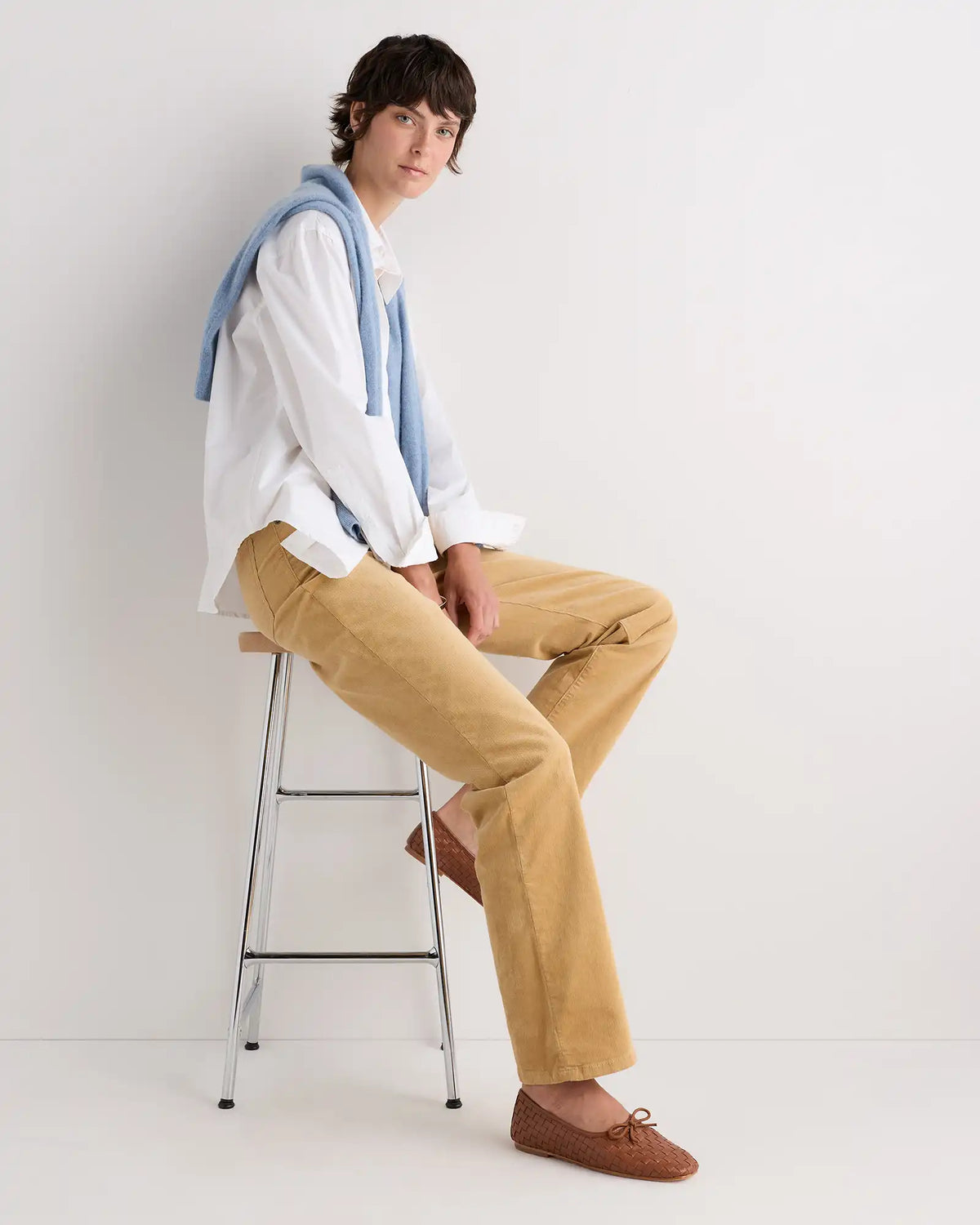 Organic Stretch Corduroy Straight Leg Pants