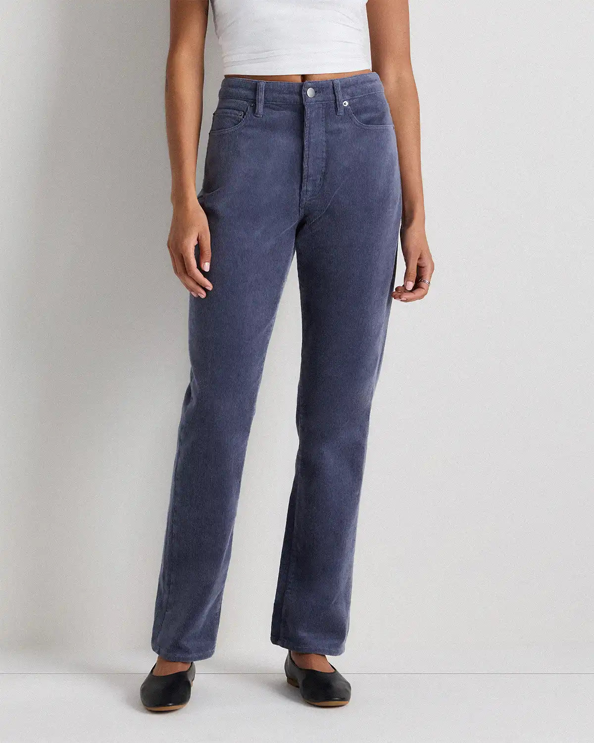 Organic Stretch Corduroy Straight Leg Pants