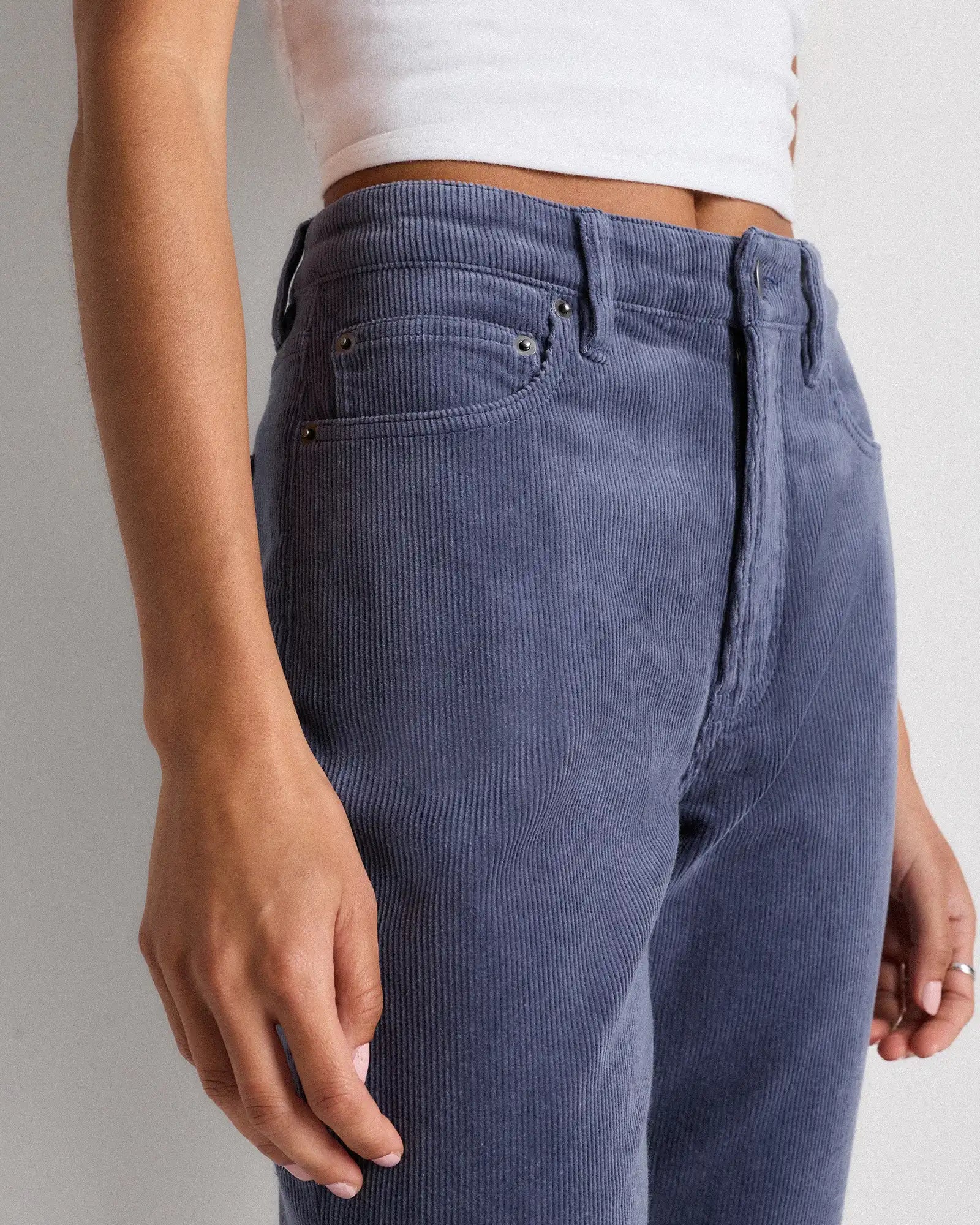 Organic Stretch Corduroy Straight Leg Pants