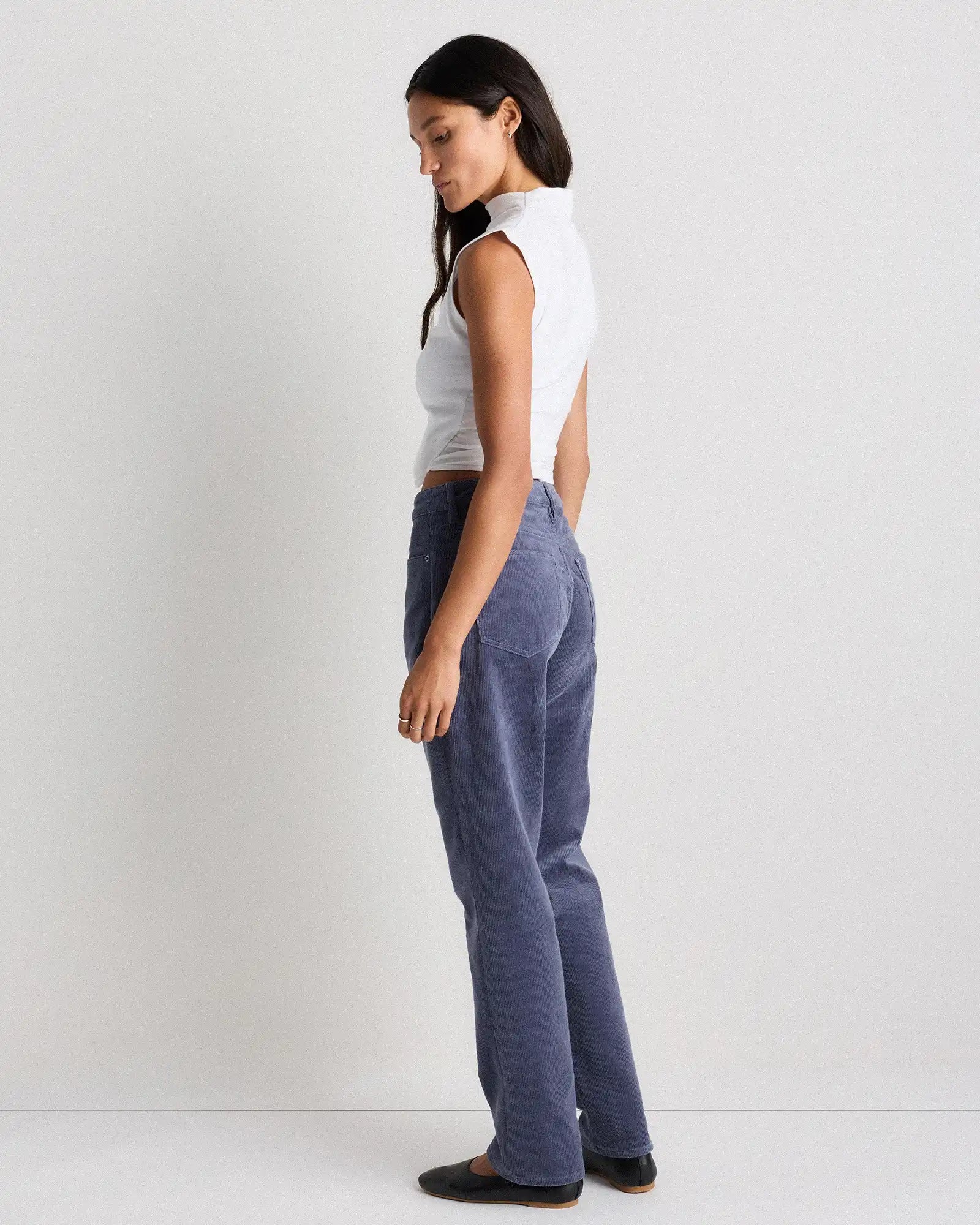 Organic Stretch Corduroy Straight Leg Pants