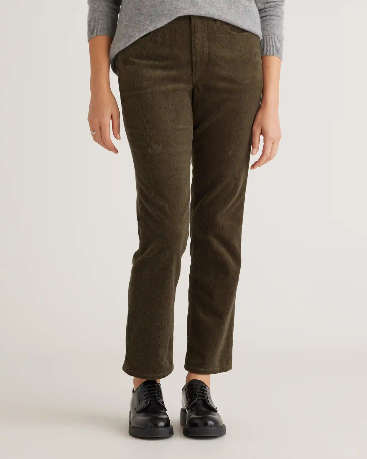 Organic Stretch Corduroy Straight Leg Pants