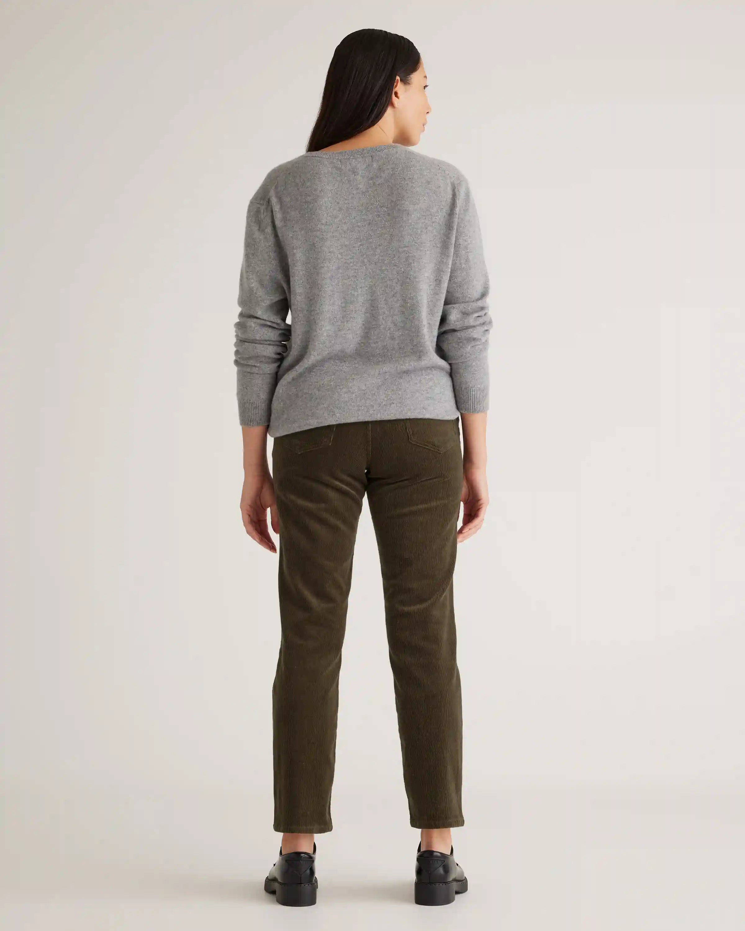 Organic Stretch Corduroy Straight Leg Pants